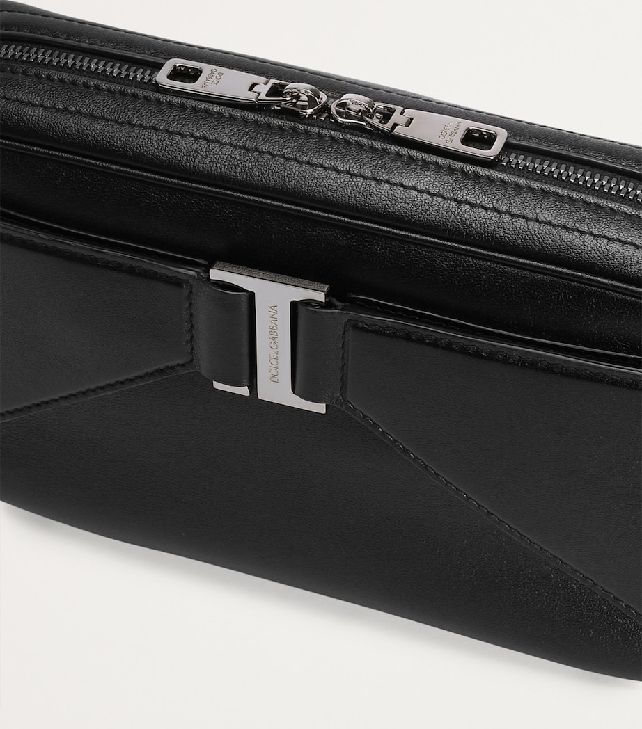 Calfskin Roma Belt Bag 80999-BLACK Image 3