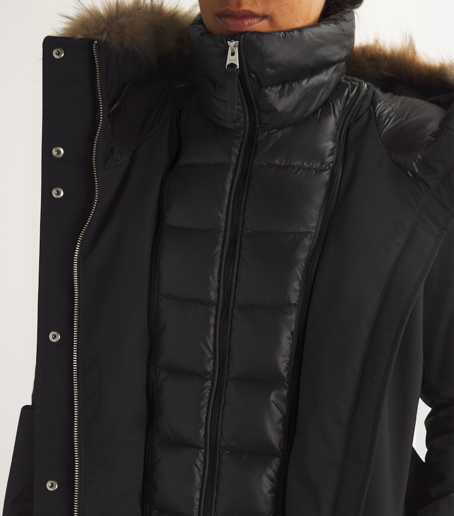 Fur-Trim Jeni-FZ Down Coat BLACK C0001 Image 6