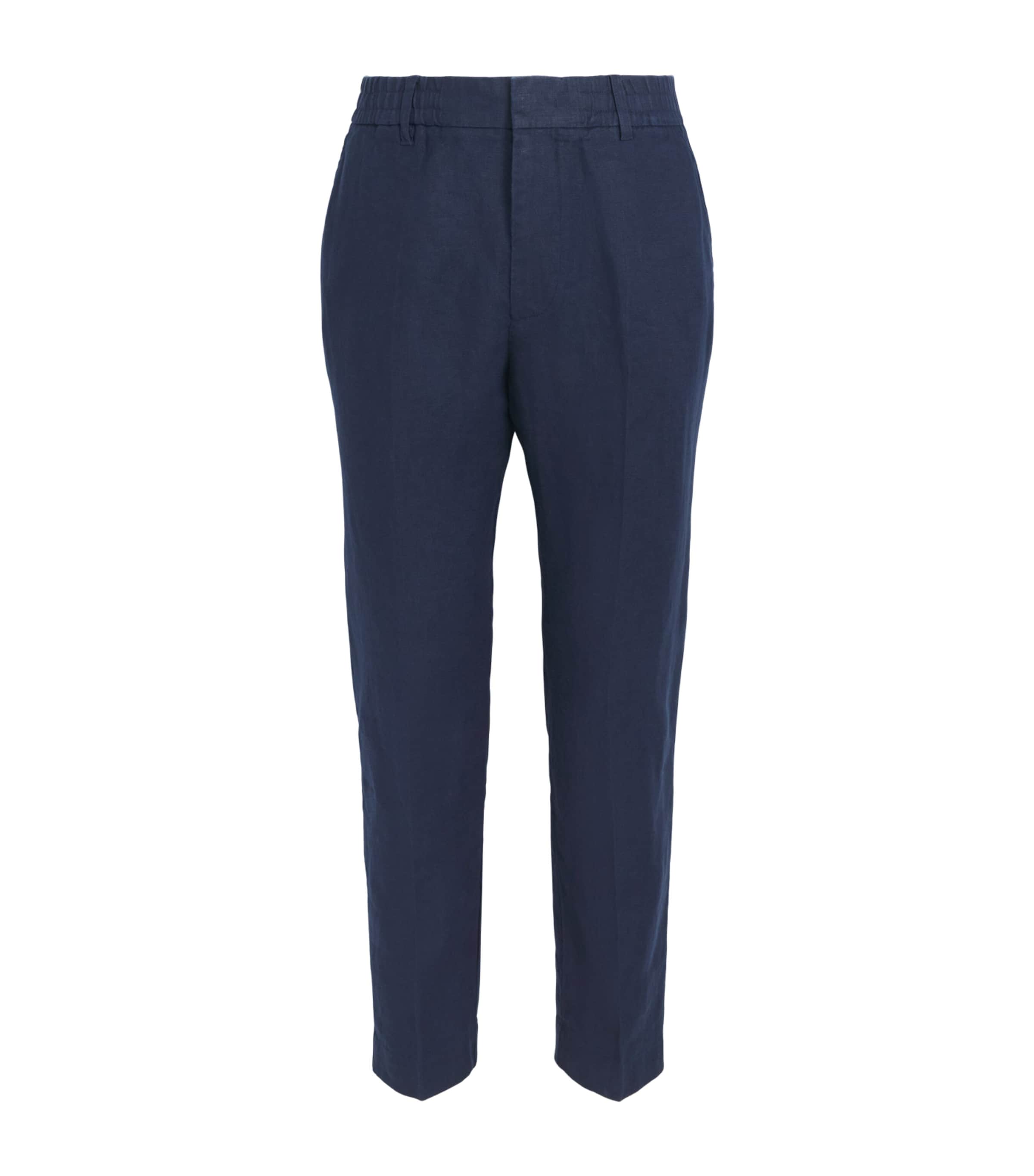 NN.07 Mens Linen Billie Trousers Navy Blue Image 1