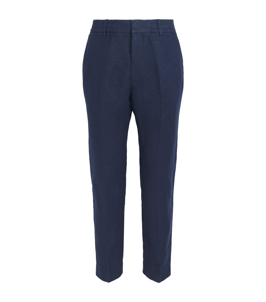 NN.07 Mens Linen Billie Trousers Navy Blue Image 1