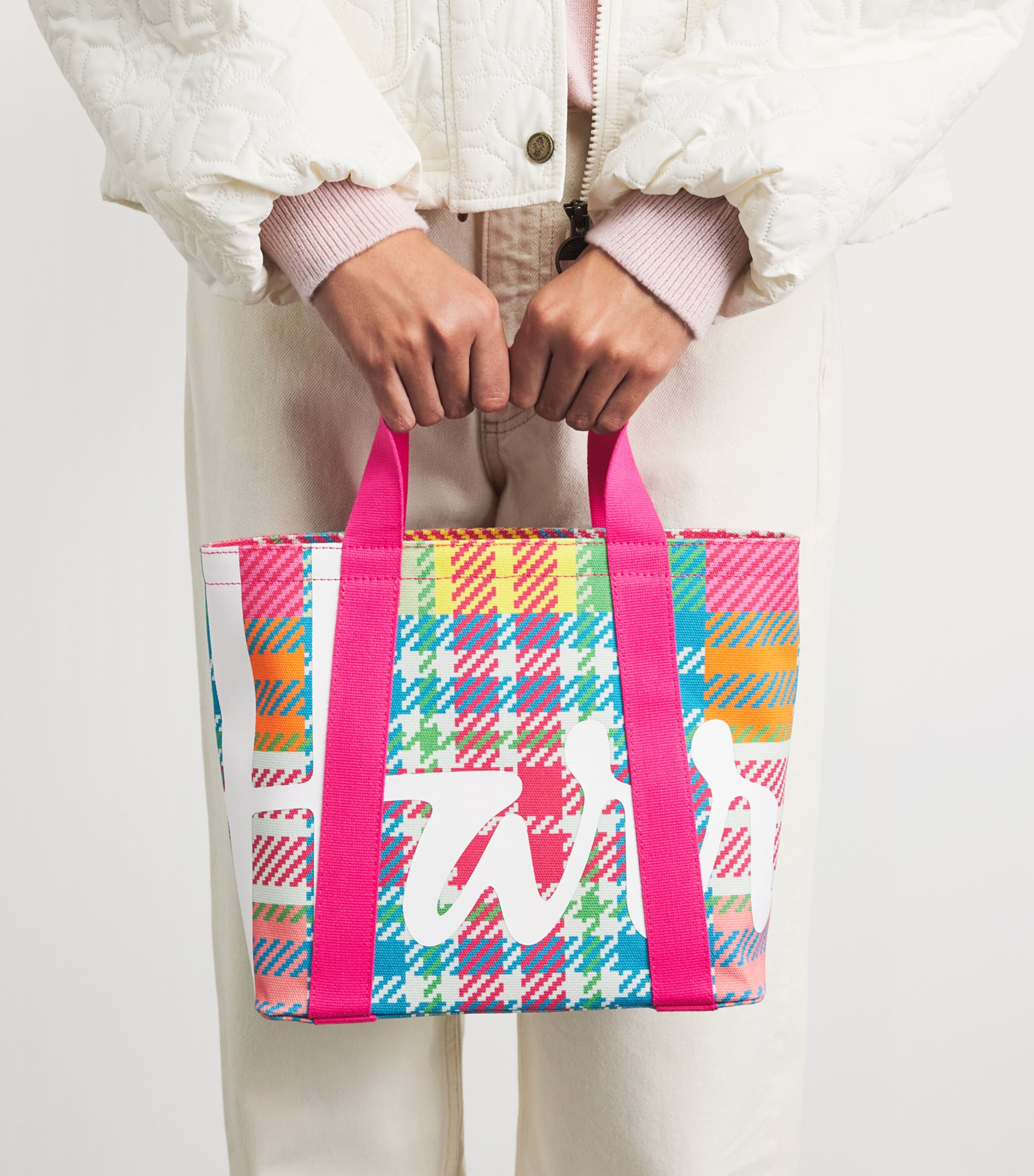 Harrods Mini Madras Check Tote Bag Image 2