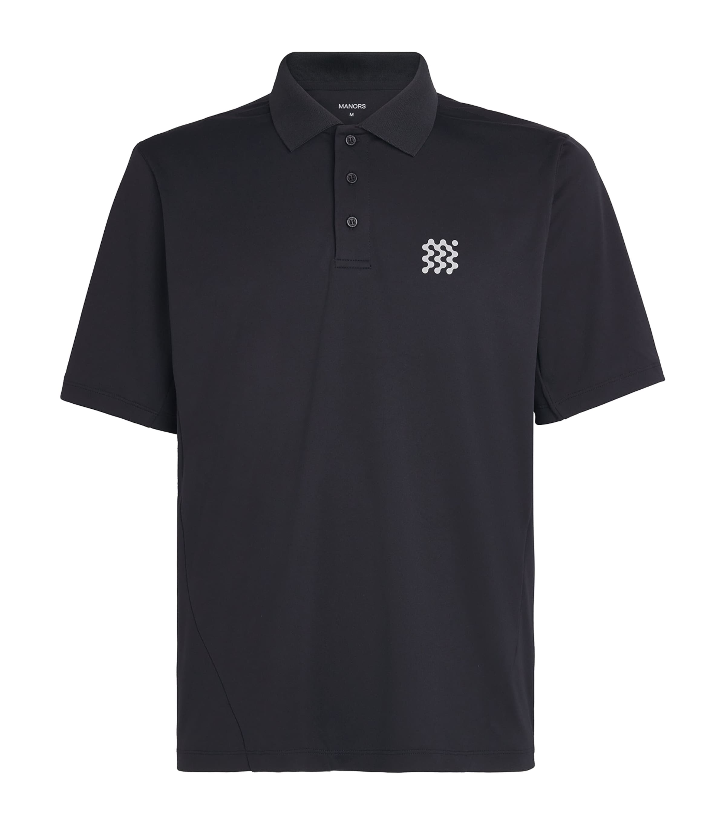 Manors Mens Course Polo Shirt Black Image 1