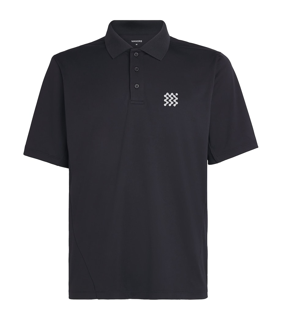 Manors Mens Course Polo Shirt Black Image 1