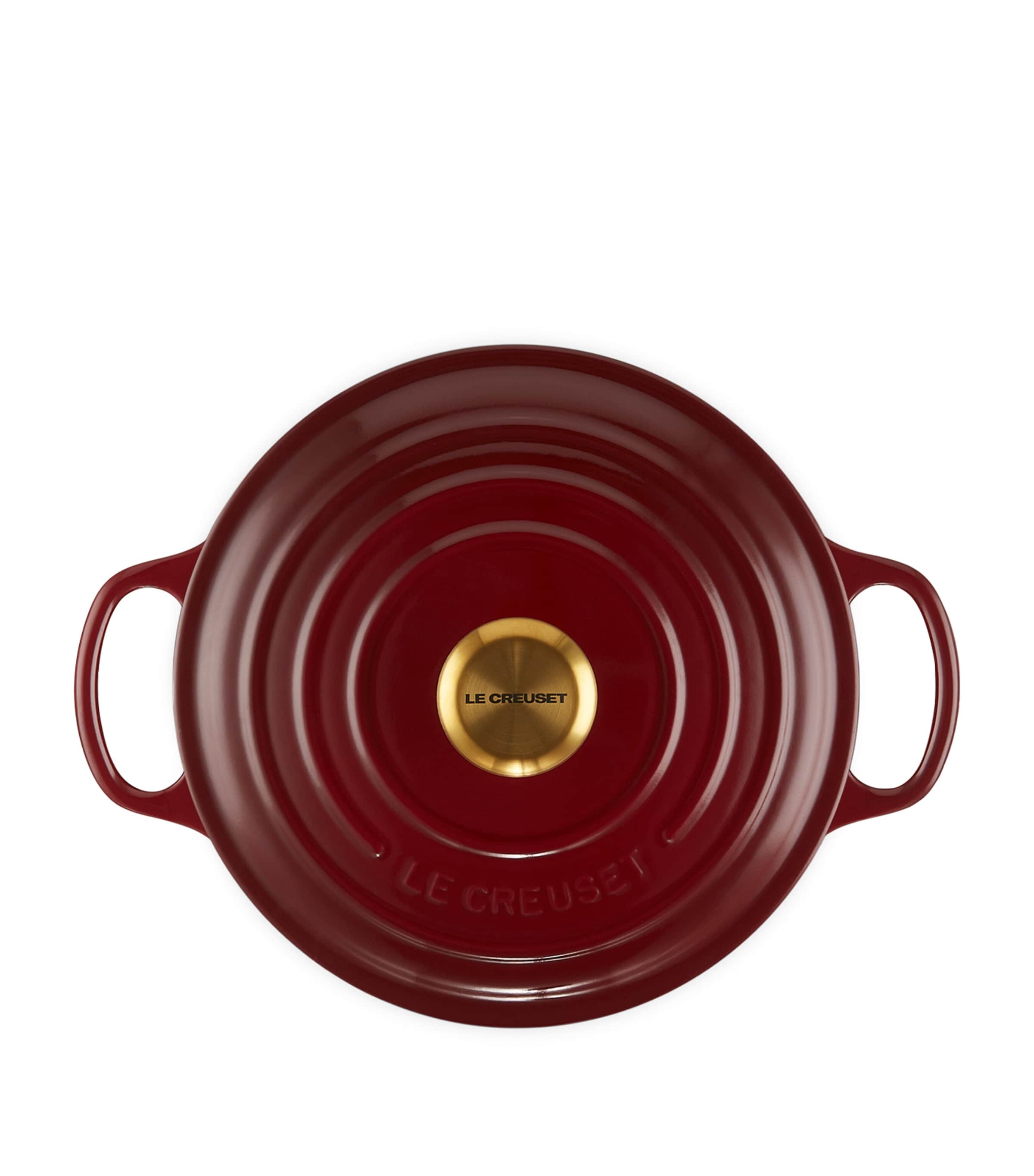 Le Creuset Cast Iron Round Casserole Dish (24cm) Garnet Image 2