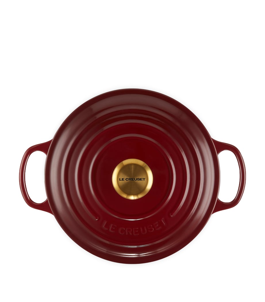 Cast Iron Round Casserole Dish (24cm) GARNET Image 2