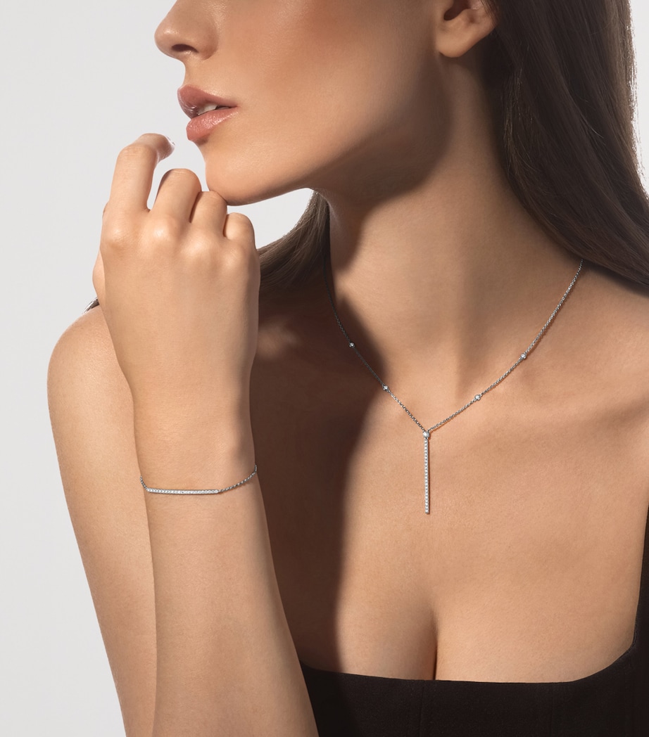 Messika Gatsby White Gold and Diamond Pavé Chain Bracelet (0.25ct) White Gold Image 2