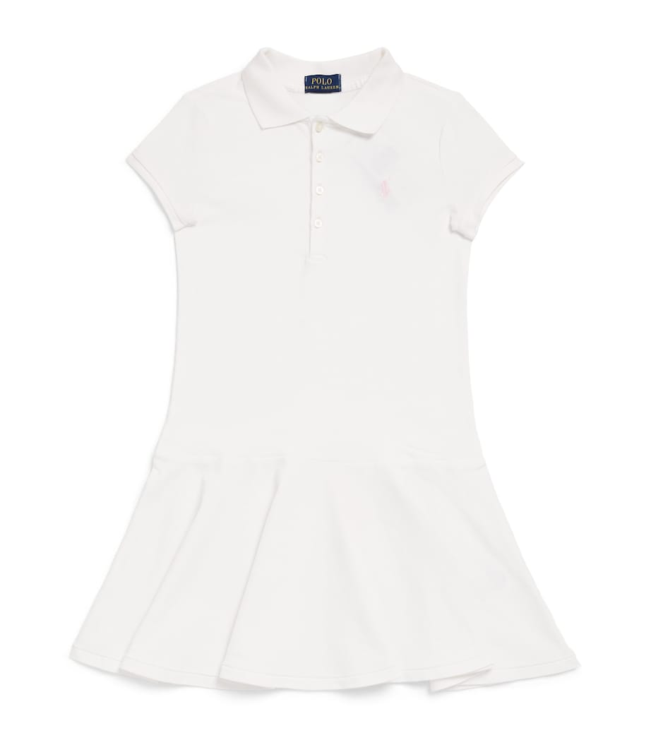 Stretch-Cotton Polo Shirt Dress (6-14 Years) WHITE Image 1