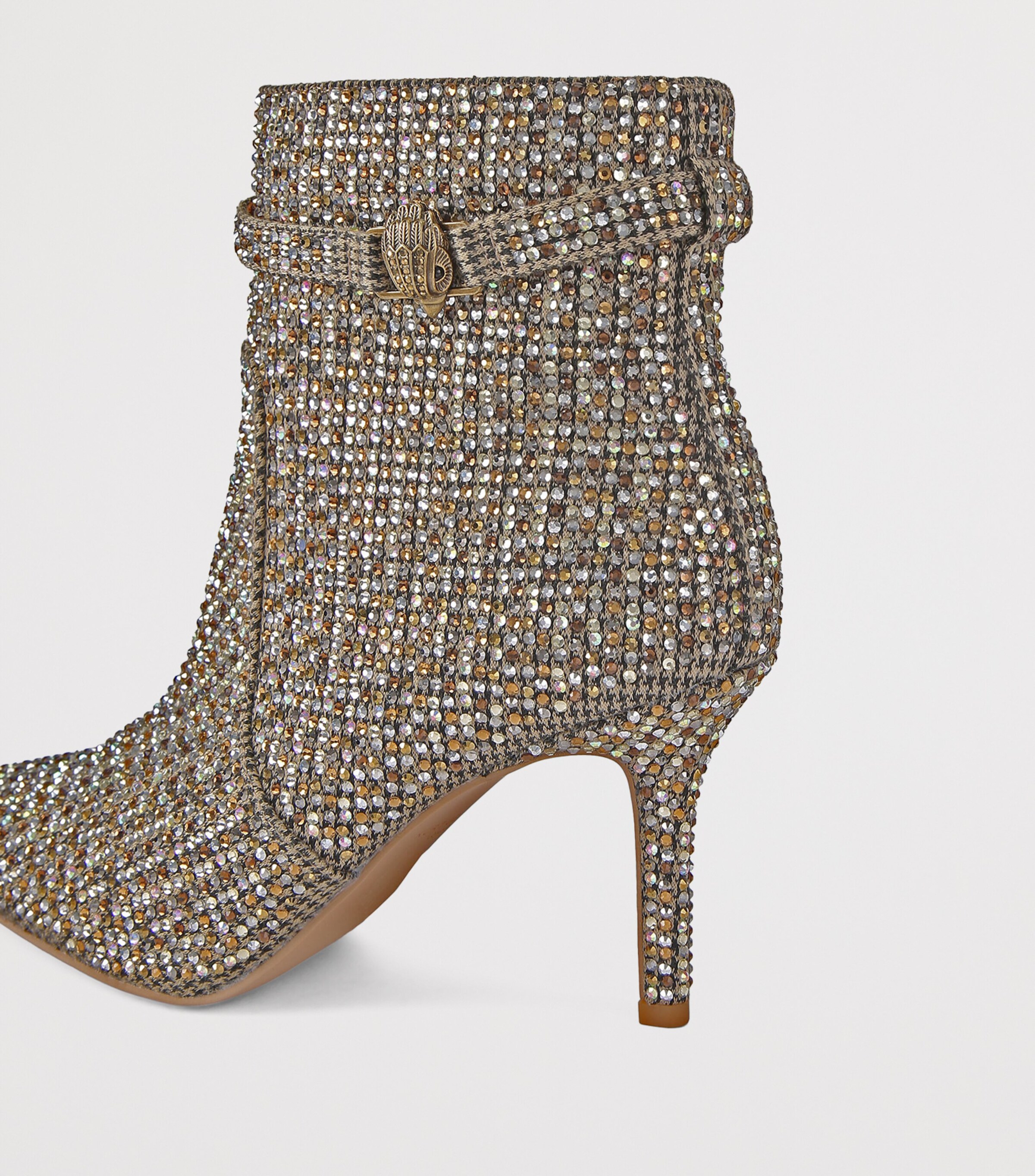 Rhinestone Kensington Ankle Boots BEIGE COMB Image 3