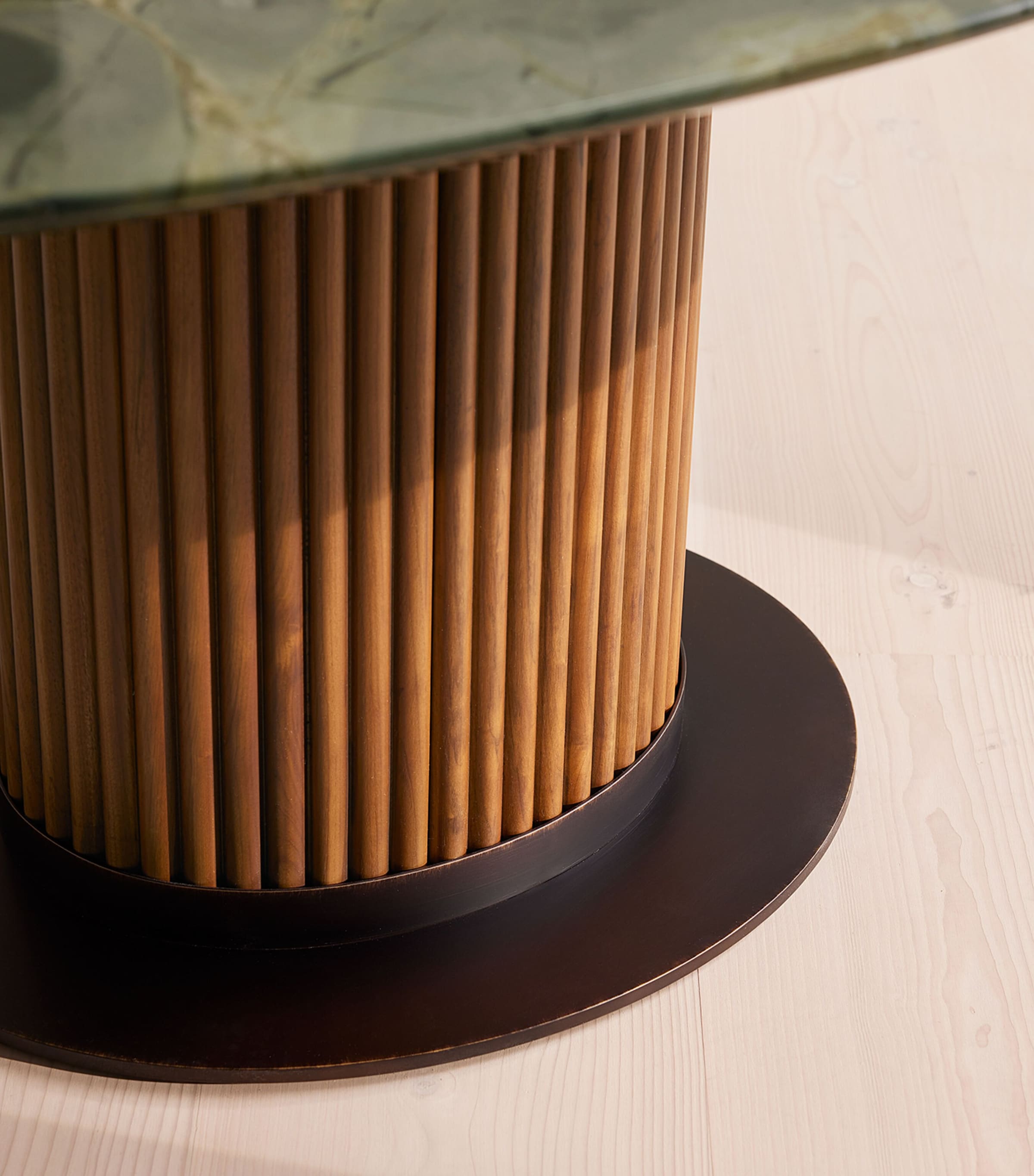 Soho Home Murcell Oval Dining Table Green Image 4