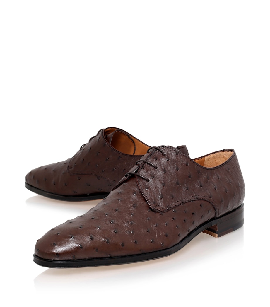Ostrich Derby Shoes DARK BROWN Image 4