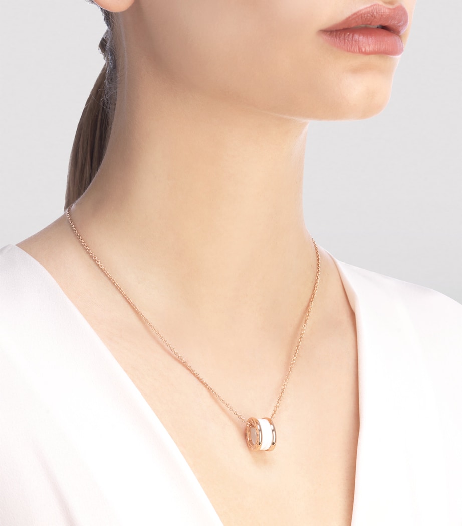 Rose Gold And Ceramic B.zero1 Necklace PINK GOLD Image 2