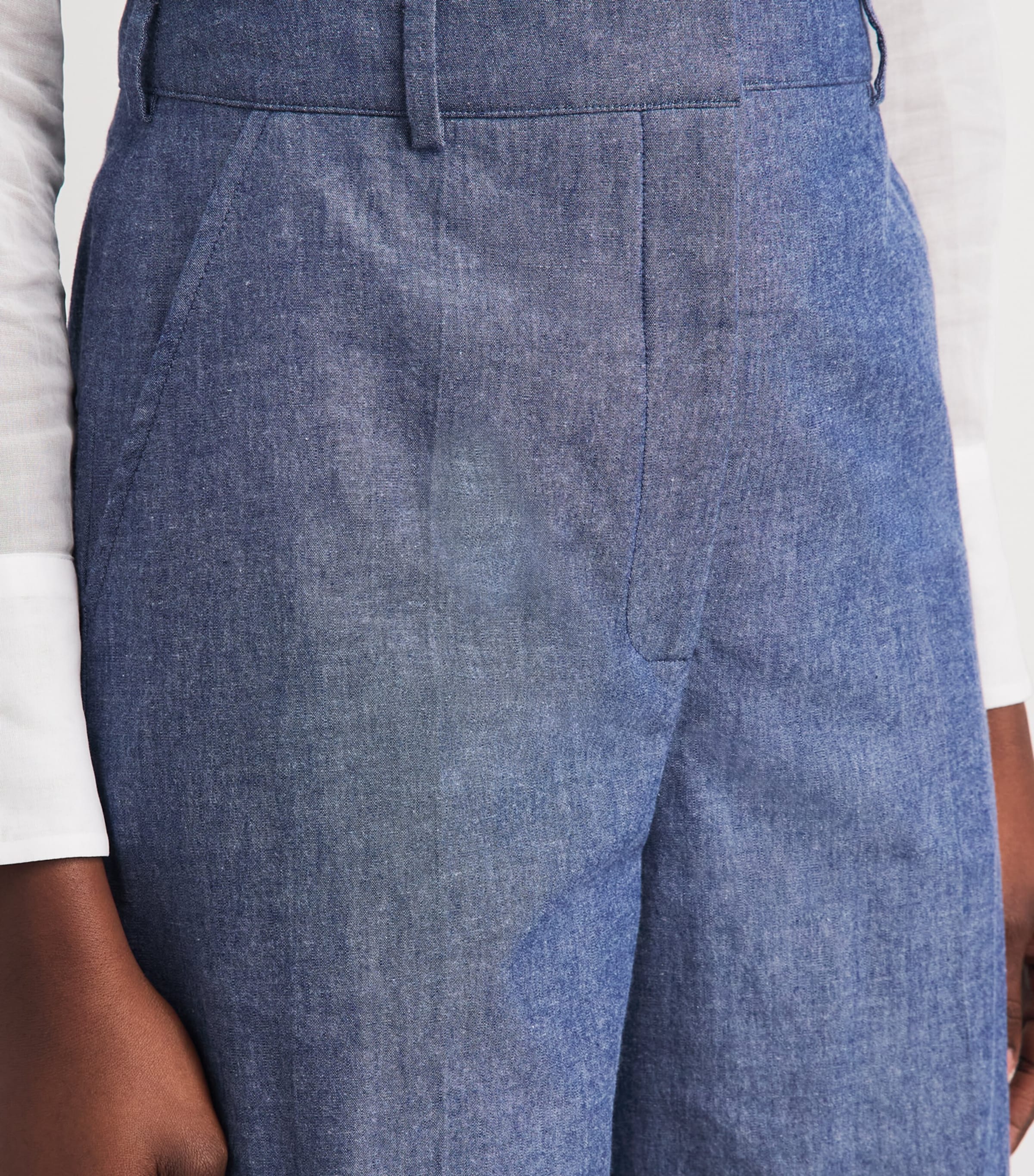 Safiyaa Womens Chambray Touca Trousers Blue Blend Image 3