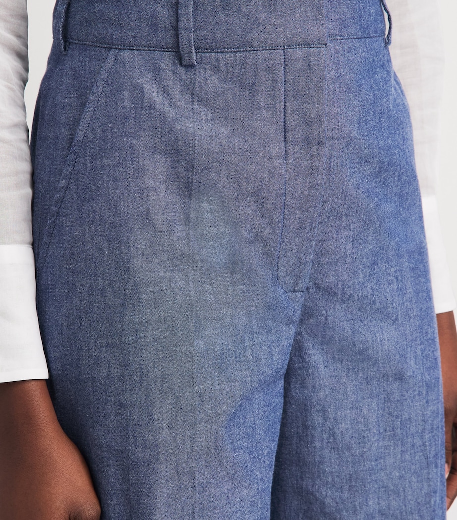 Safiyaa Womens Chambray Touca Trousers Blue Blend Image 3