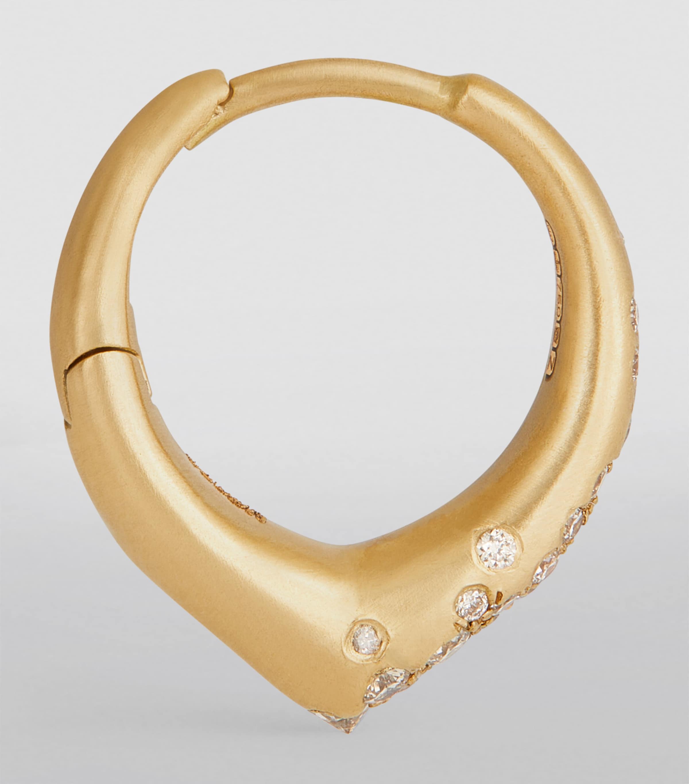 Yellow Gold and Diamond Doors of Opportunity Mini Hoop Earrings YELLOW GOLD Image 4