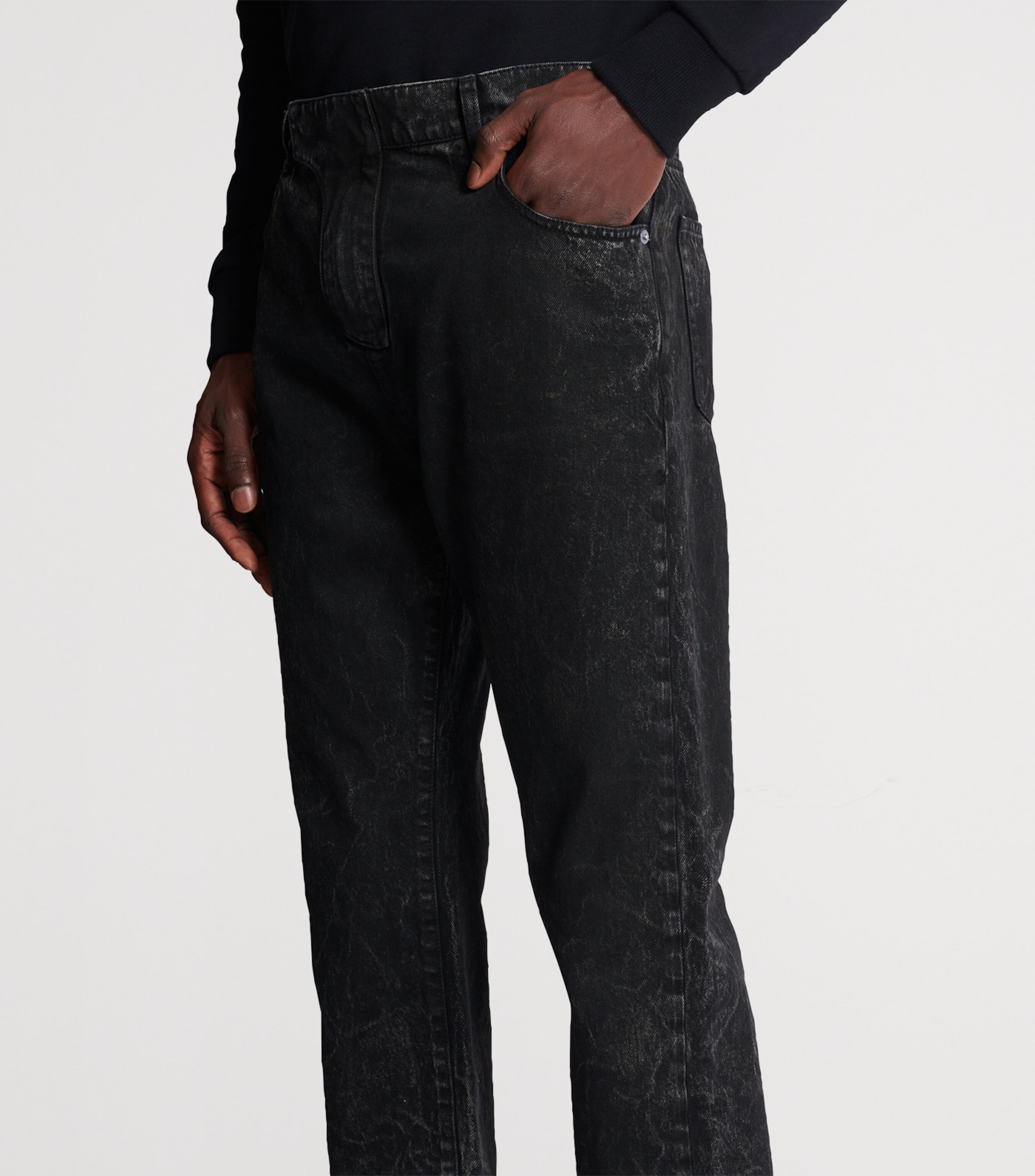 Straight-Fit Jeans 0PC NOIR DELAVE Image 5
