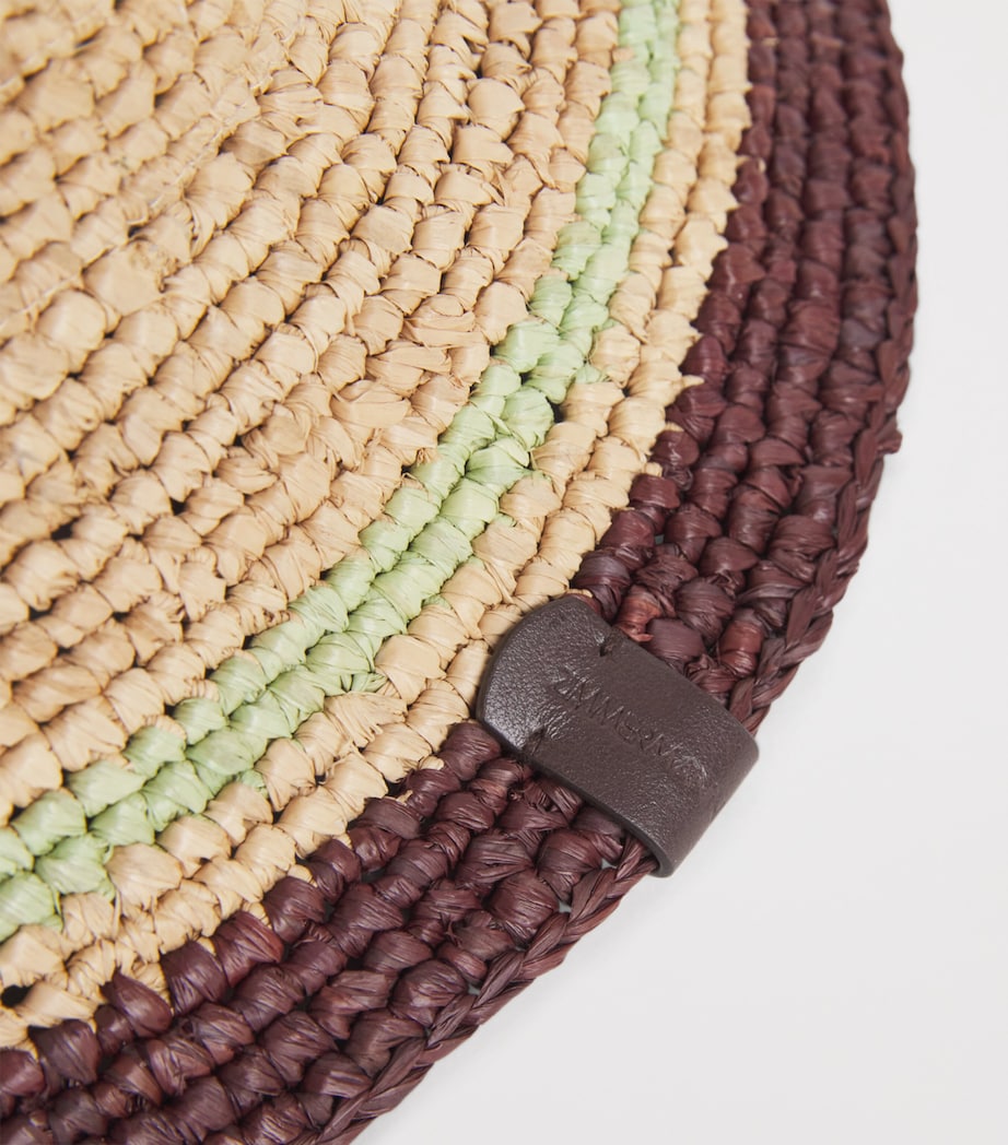 Raffia Stripe Bucket Hat STRIPED BURGUNDYSTBR Image 3