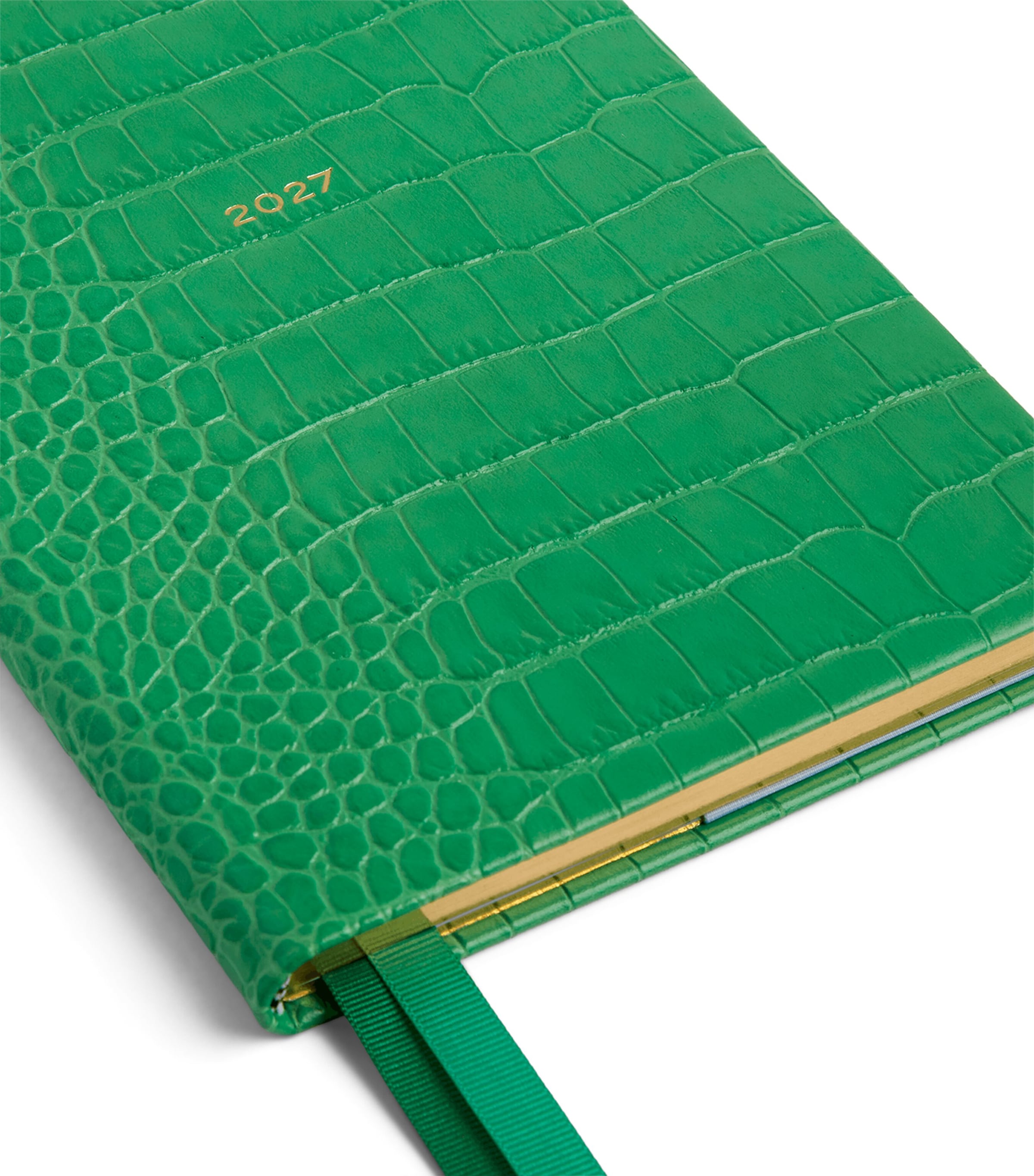 Smythson Leather Soho Weekly Diary 2027 Jade Image 5