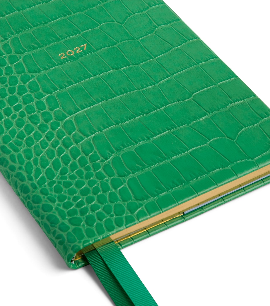 Smythson Leather Soho Weekly Diary 2027 Jade Image 5