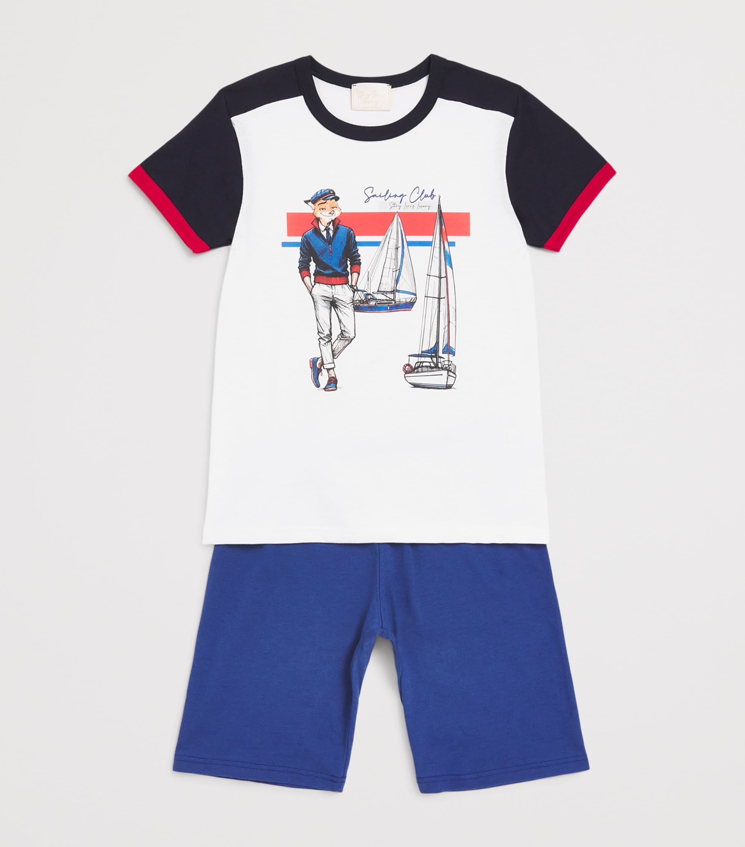 Graphic Print Pyjama Set (3-14 Years) BIANCO Image 3