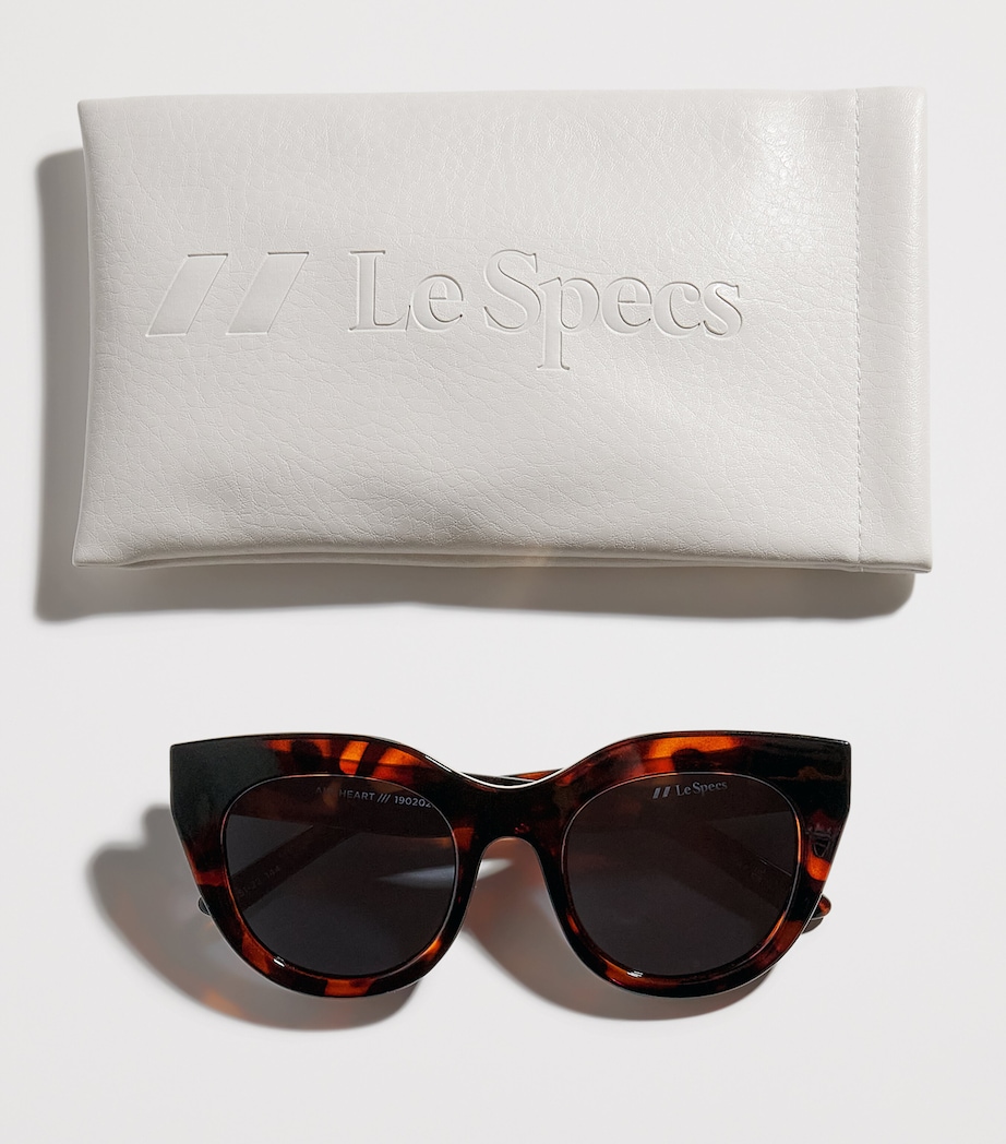 Le Specs Oversized Air Heart Sunglasses Tort Smoke Image 4