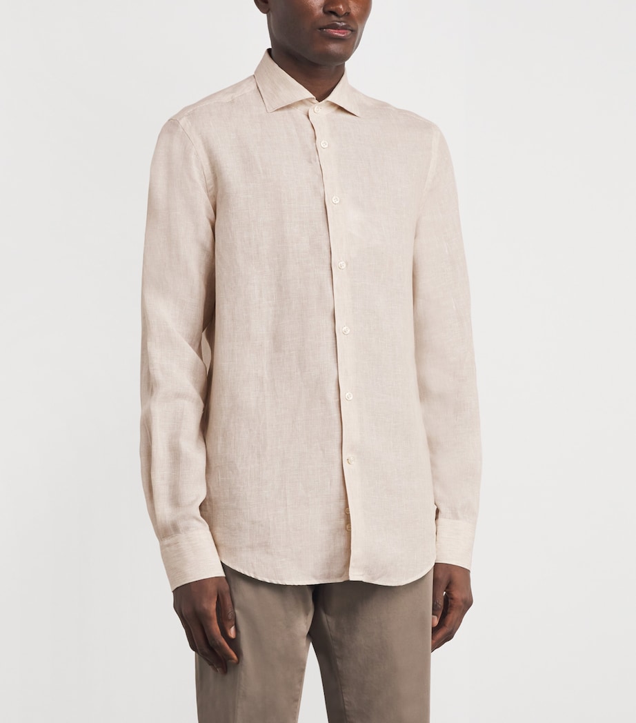 Linen Stripe Shirt VH8 STIP WHITE BEIGE Image 3