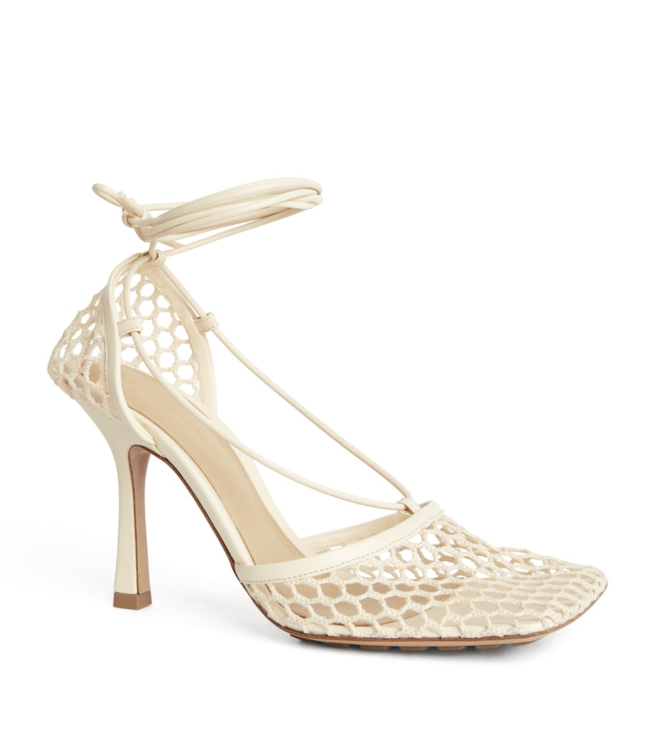 Bottega Veneta Mesh Stretch Sandals 90 Toile Image 4