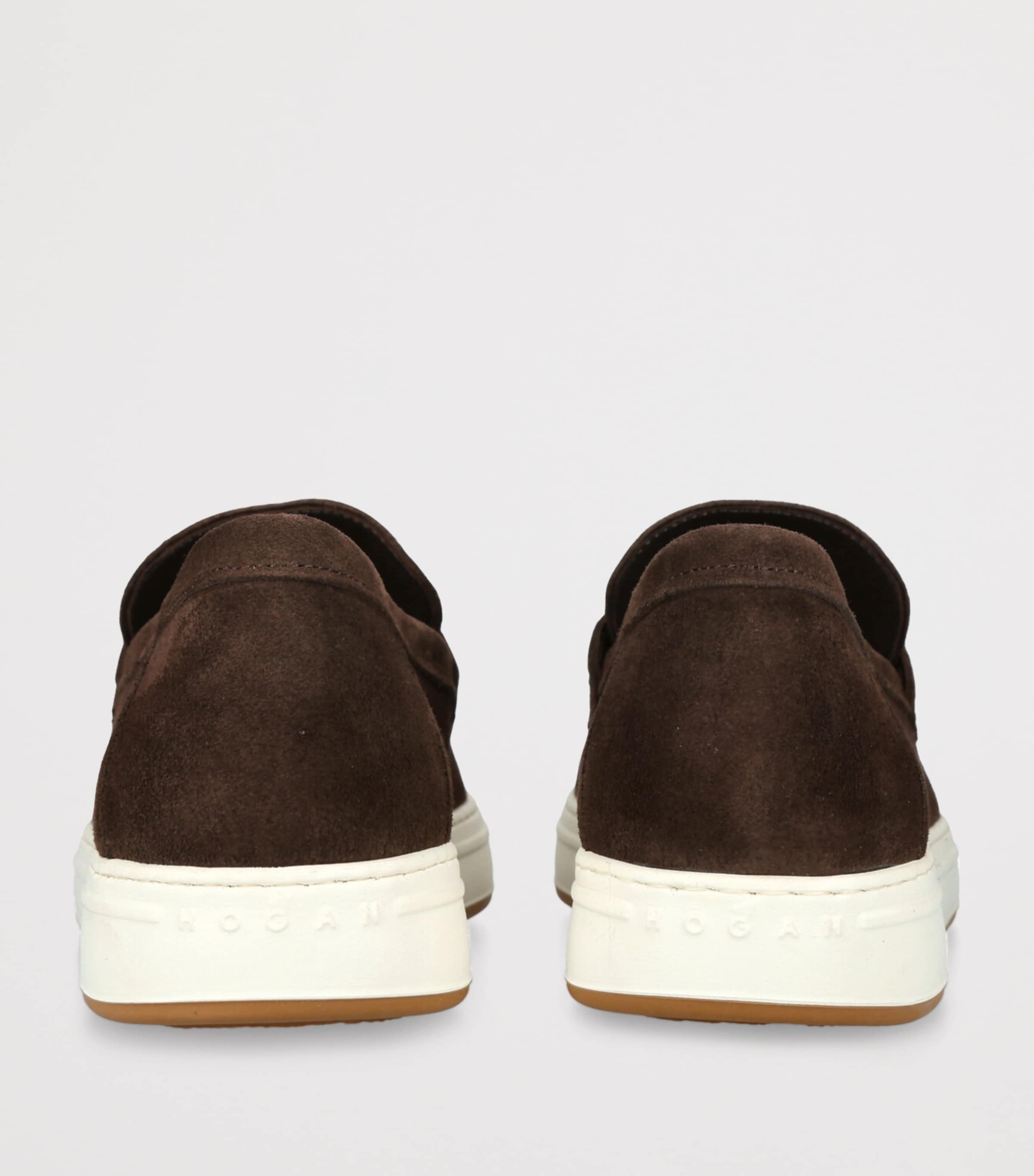 Hogan Suede H-TV Loafers Dark Brown Image 2