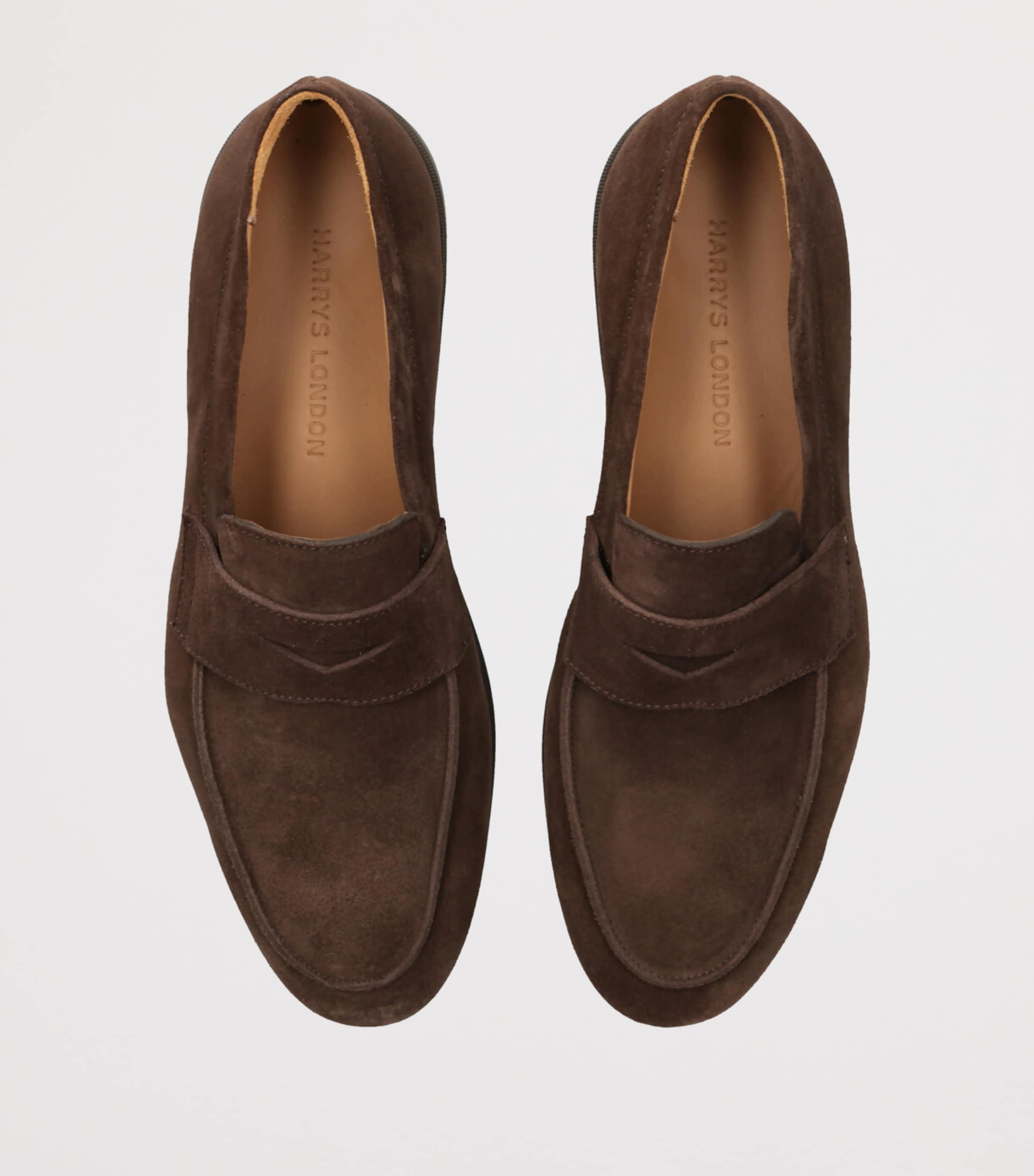 Harrys of London Mens Brown Suede Loafers Vibram Sole Slip On Made in Italy Harrys of London - Glider Chestnut Suede Loafer | Mitchell  main image 3