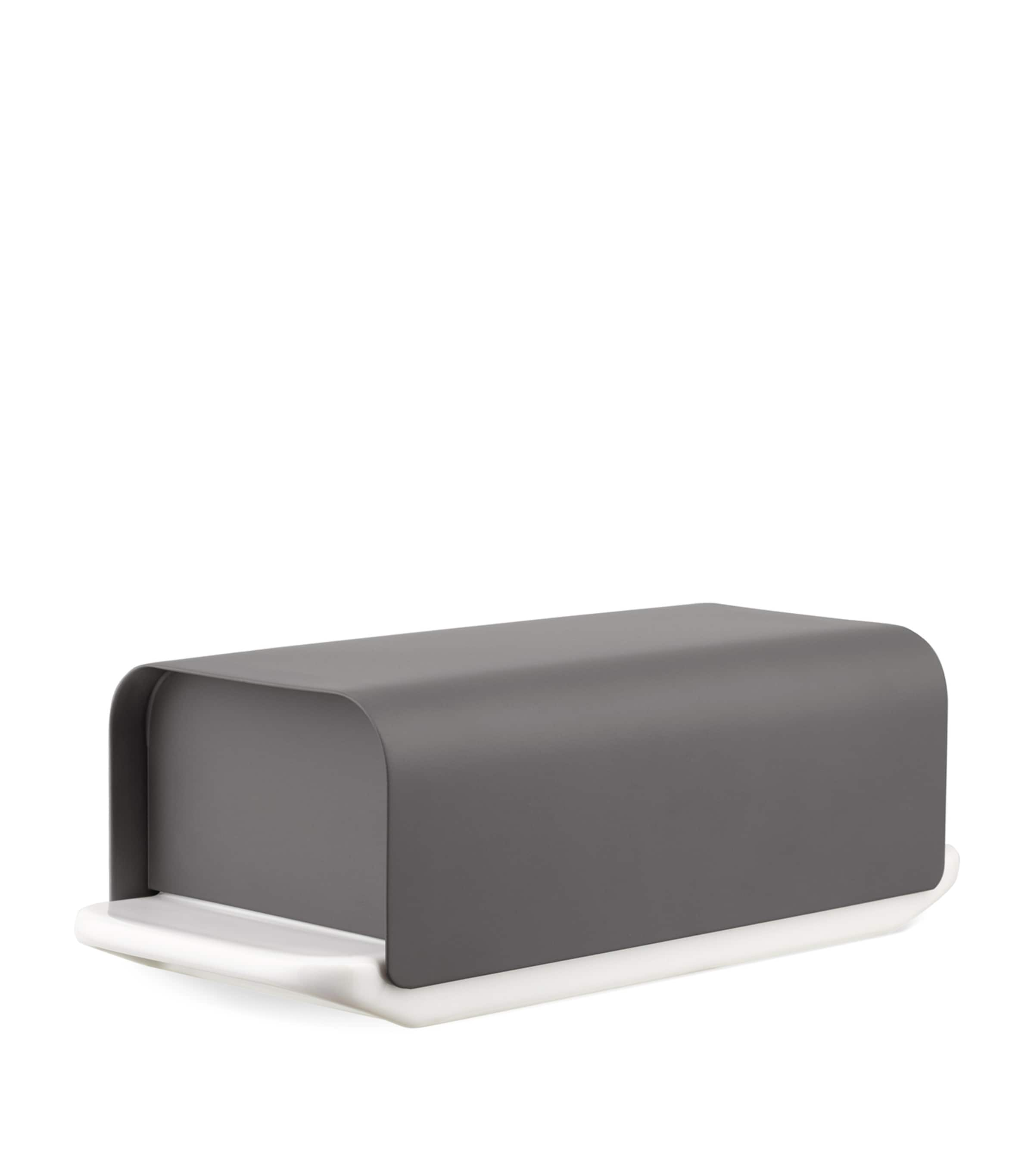 Alessi Mattina Butter Dish In Dark Grey