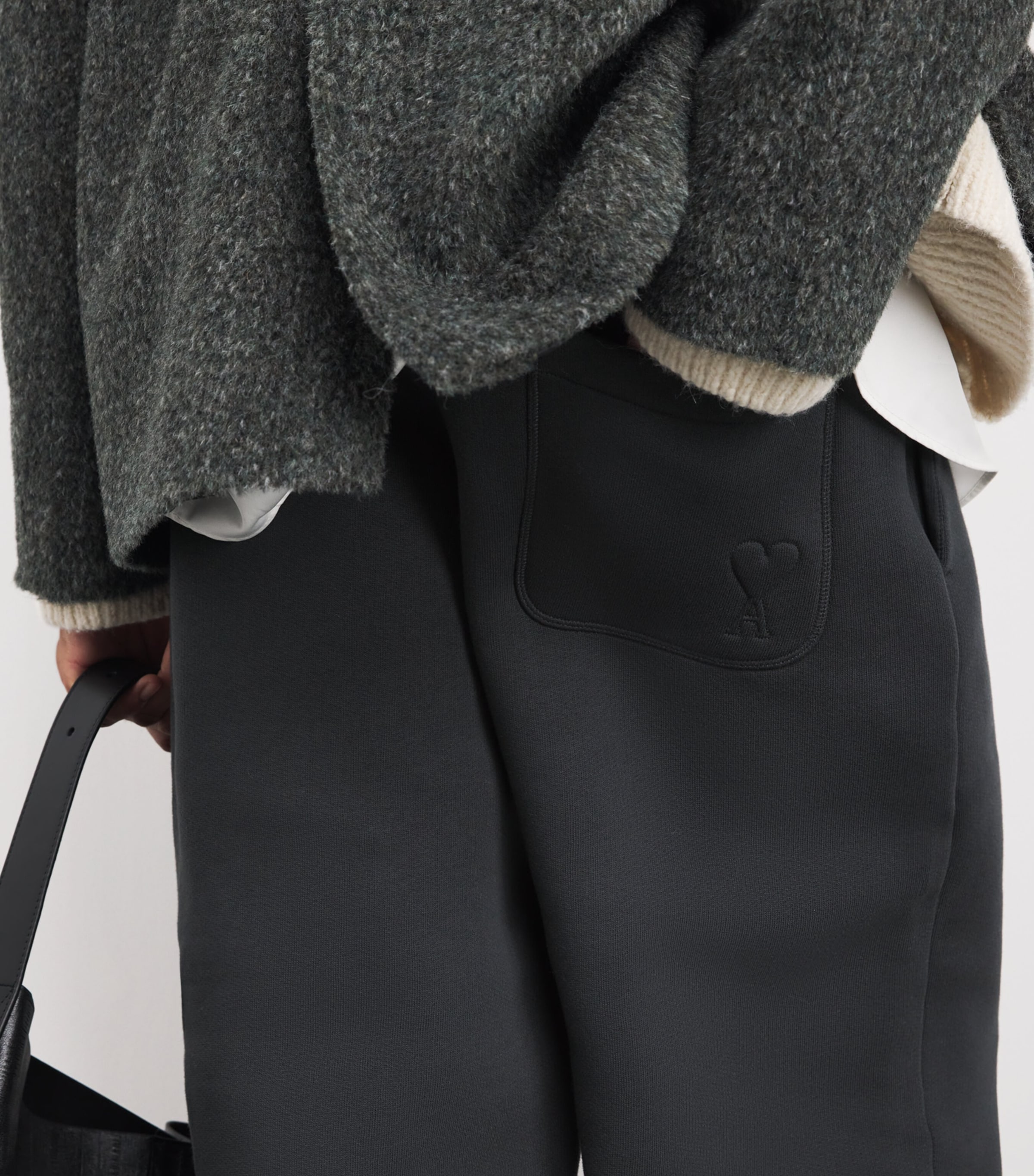 Ami de Coeur Wide-Leg Sweatpants 020 - ANTHRACITE Image 6