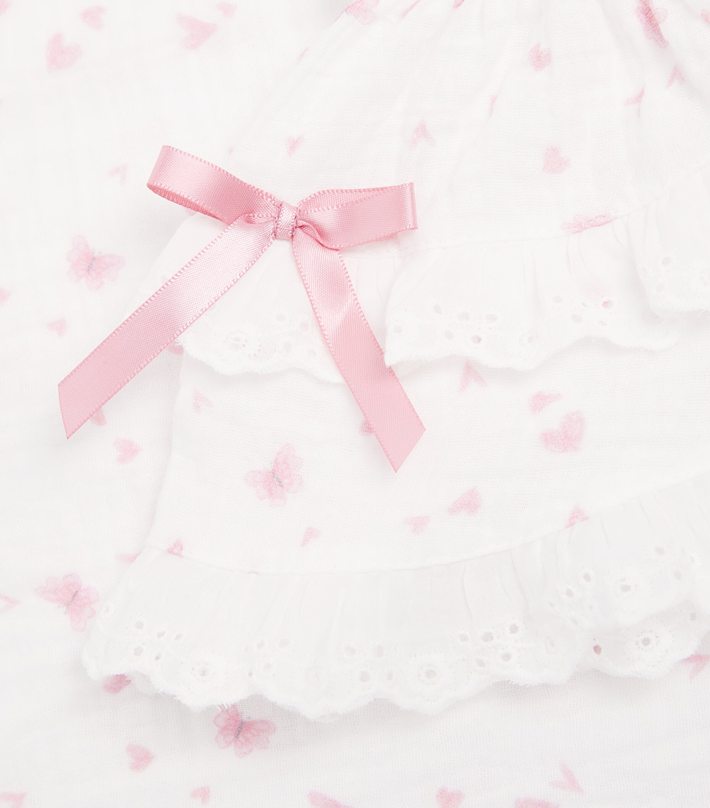 Amiki Cotton Calista Nightgown (2-14 Years) Pink Hearts Image 3