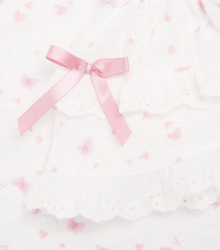 Amiki Cotton Calista Nightgown (2-14 Years) Pink Hearts Image 3