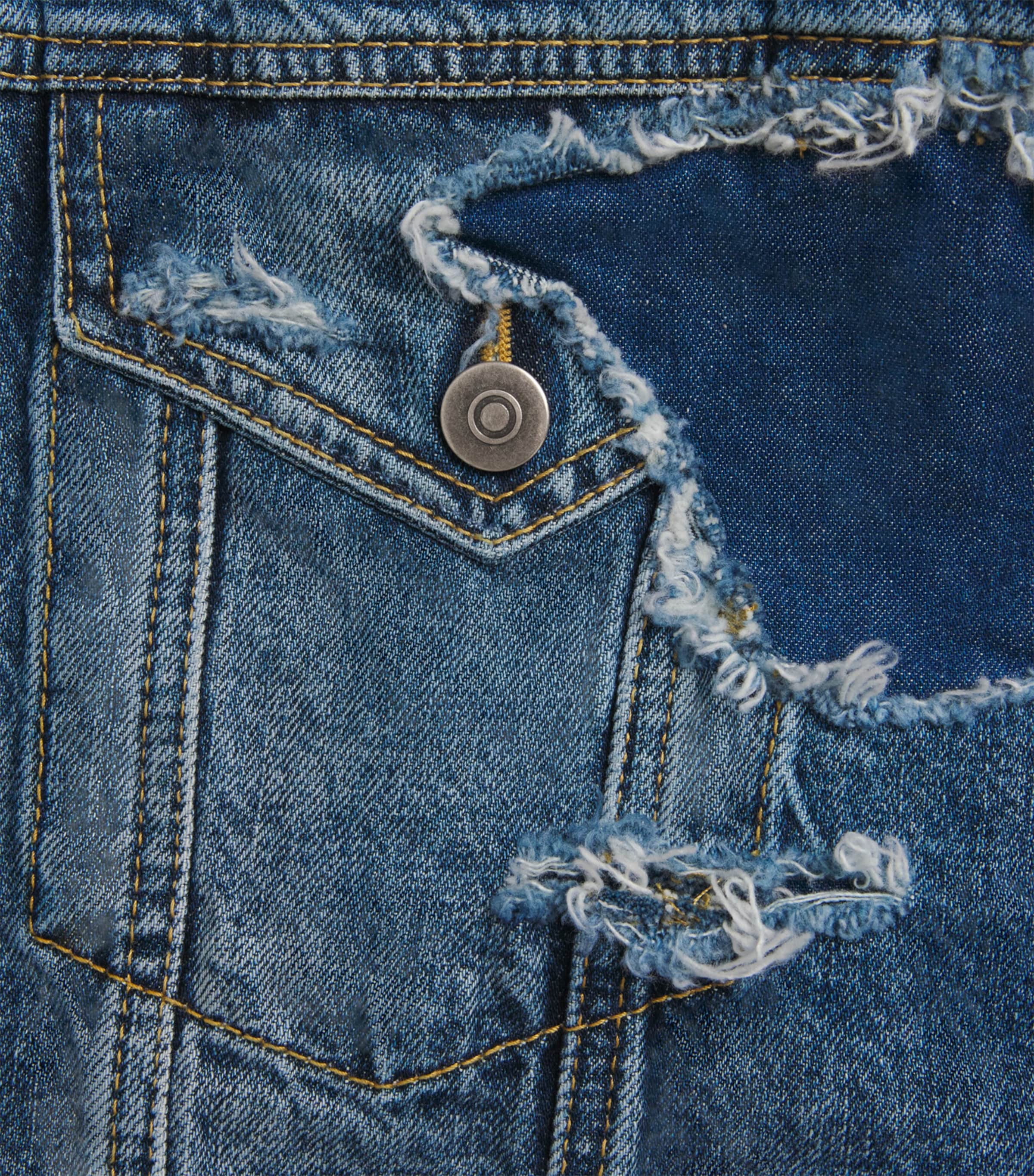 Maison Margiela Mens Distressed Assemblage Denim Jacket Nw Medium Blu Image 6