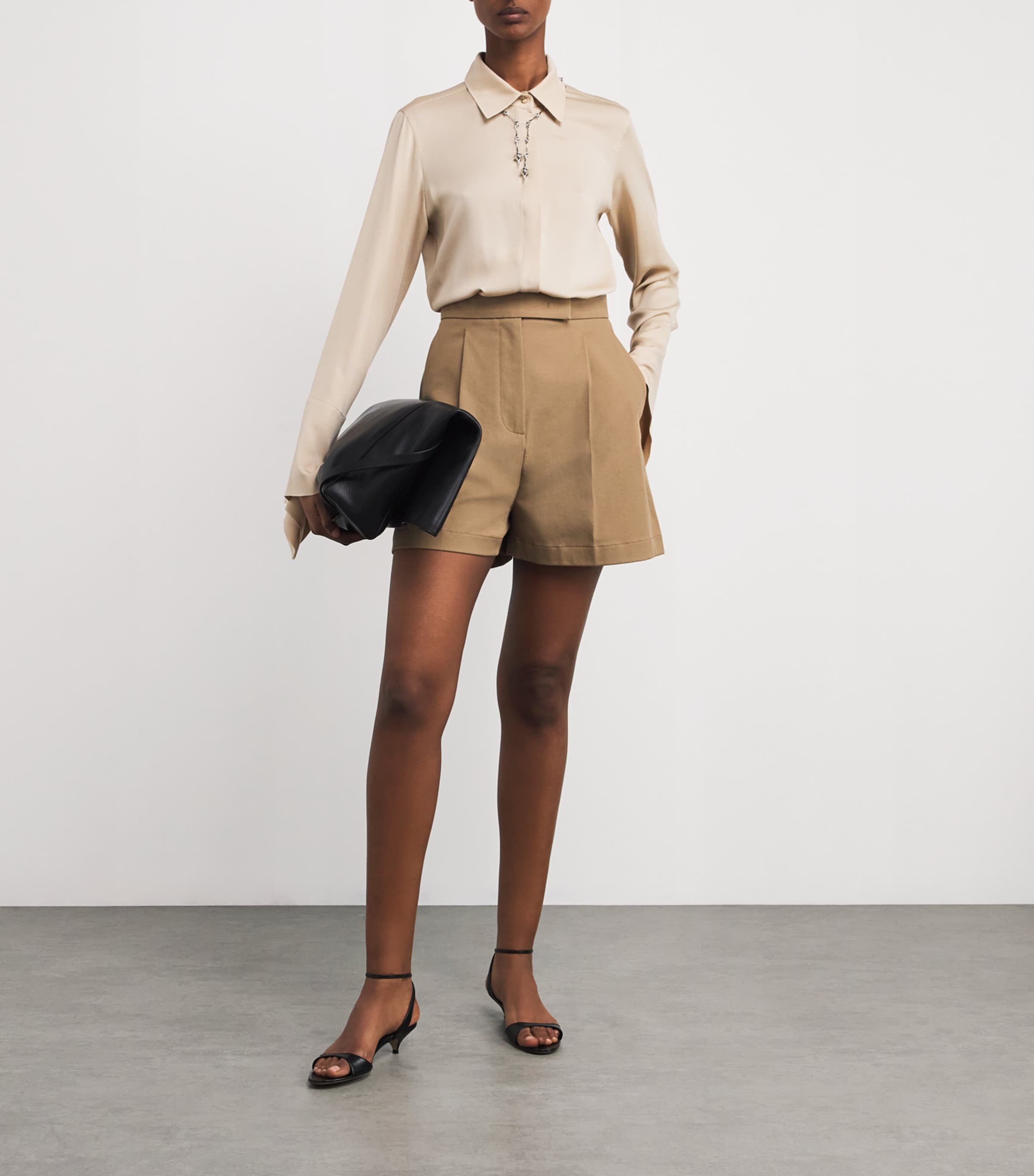 VIP【送料関税込】MAX MARA COTTON KNITTED SHORTS Max Mara Cotton Poplin Shorts | Harrods US