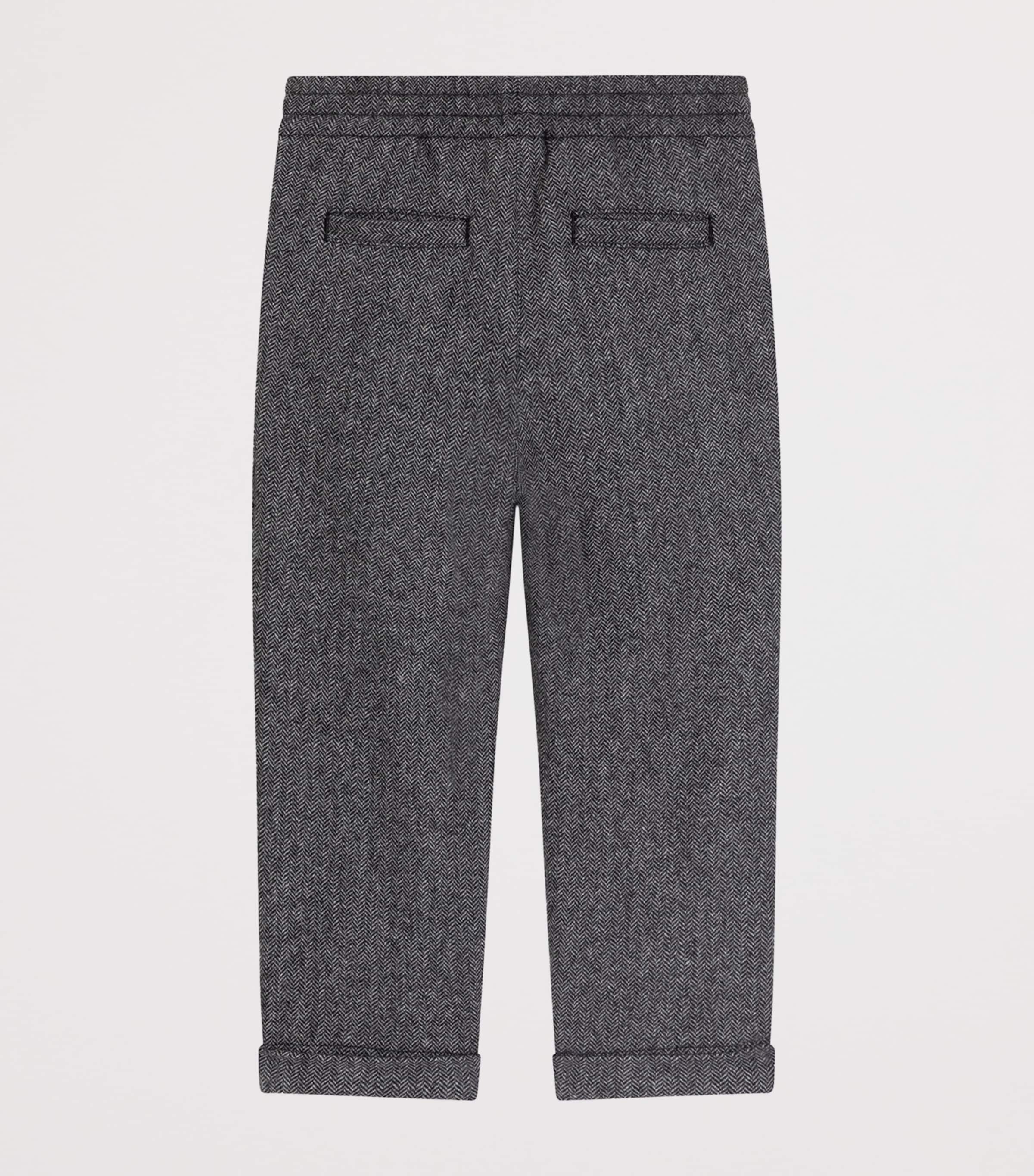 Wool-Blend Herringbone Drawstring Trousers (8-12+ Years) FANTASY Image 2
