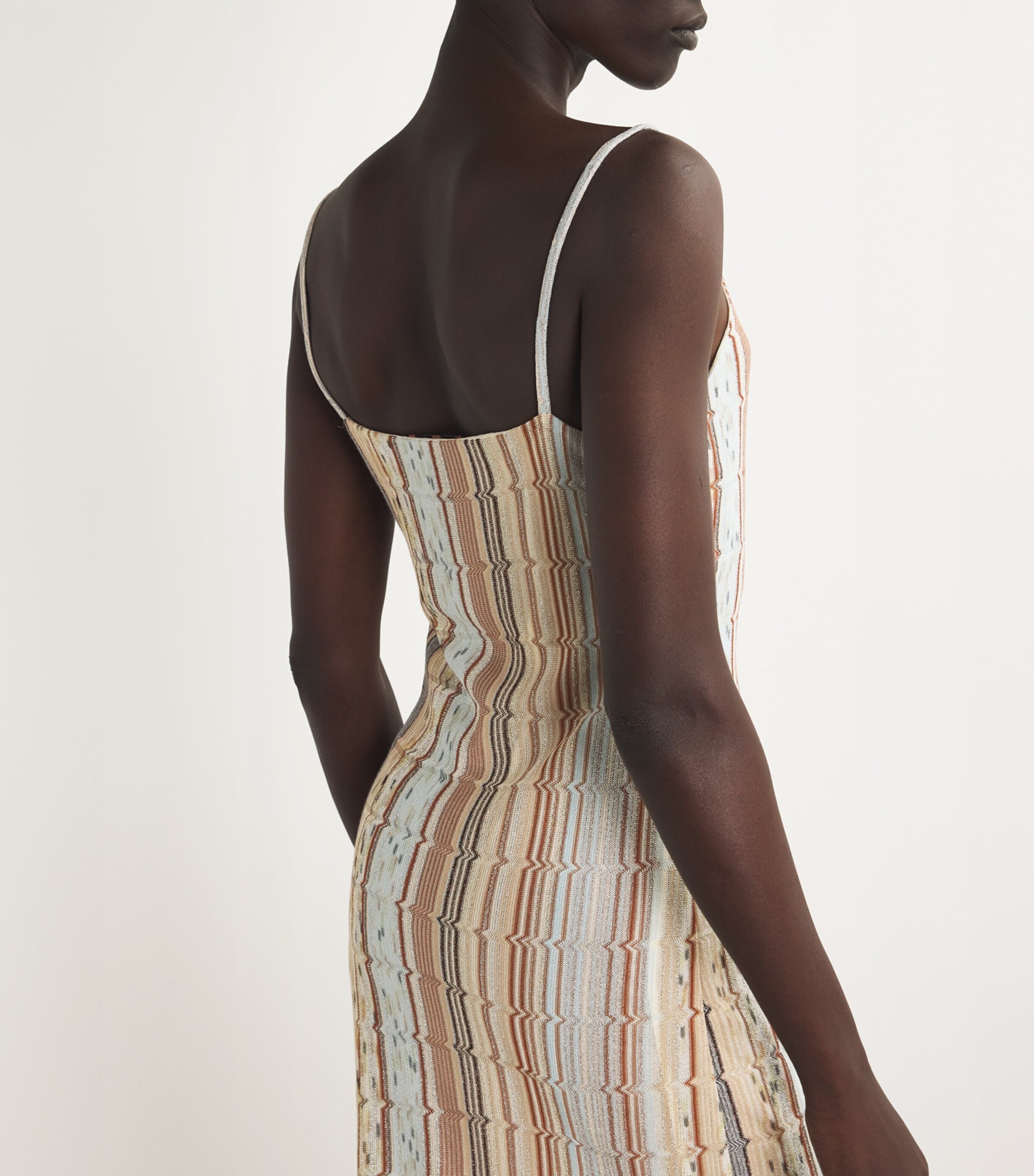 Missoni Womens Knitted Striped Maxi Dress Multicolor Image 4