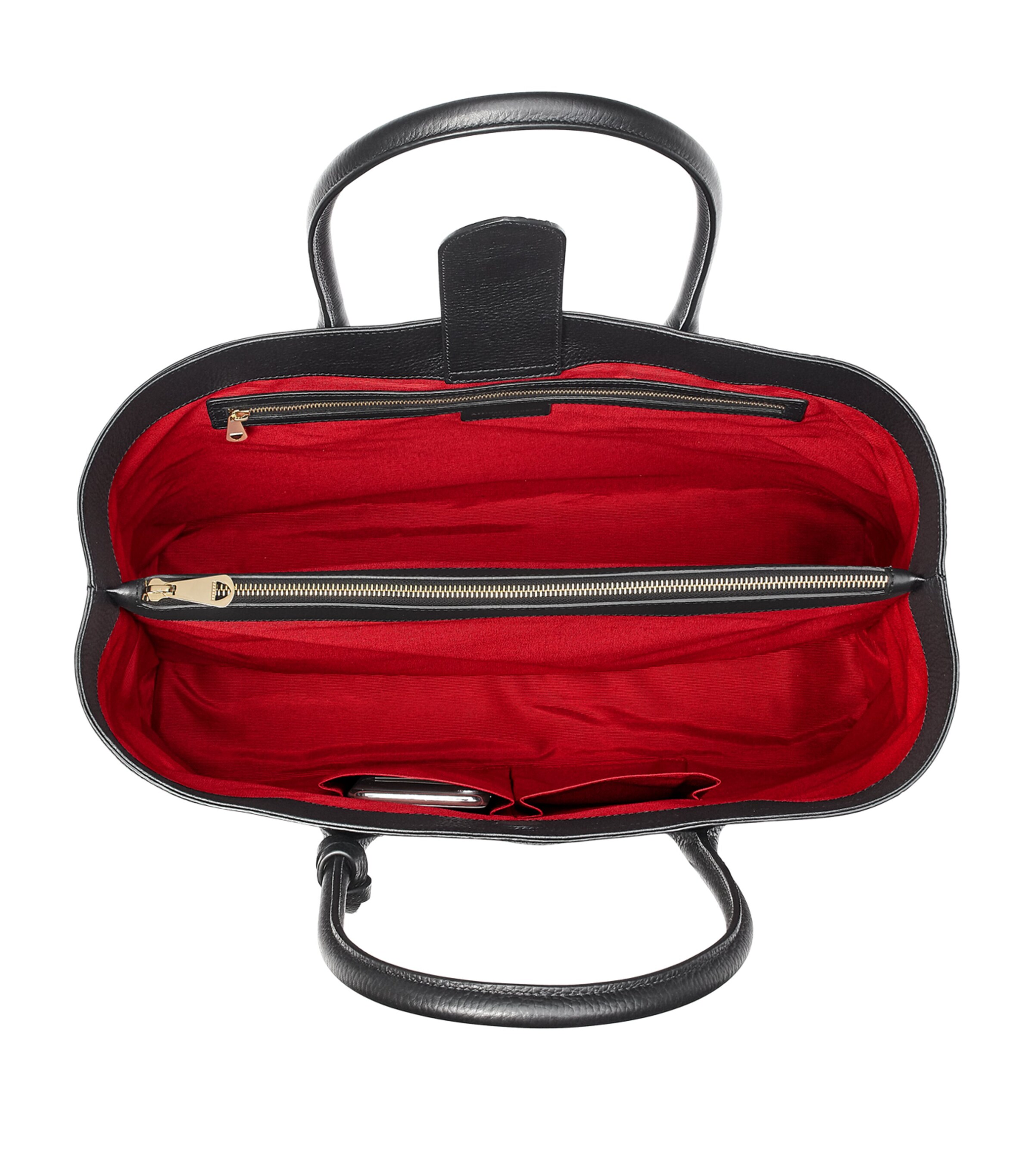 Leather London Tote Bag BLACK Image 3