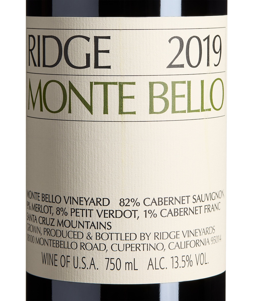 Ridge Monte Bello Cabernet Sauvignon 2019 (75cl) - California, USA Image 2