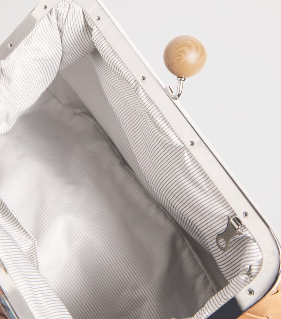 Medium Woven Leather Pasticcino Clutch Bag HAZELNUT BROWN Image 6