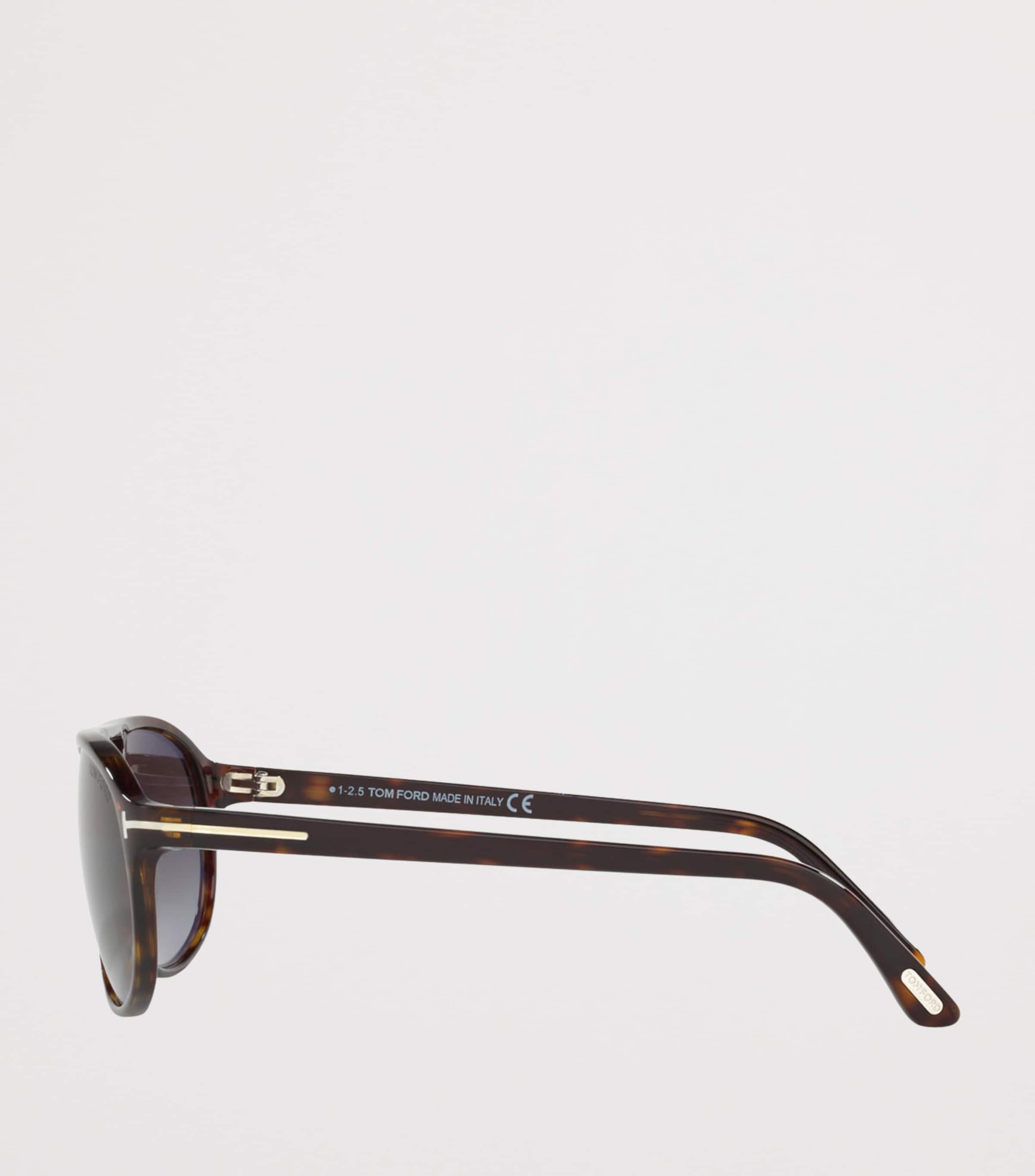 TOM FORD Tortoiseshell Jacob Aviator Sunglasses Brown Image 3