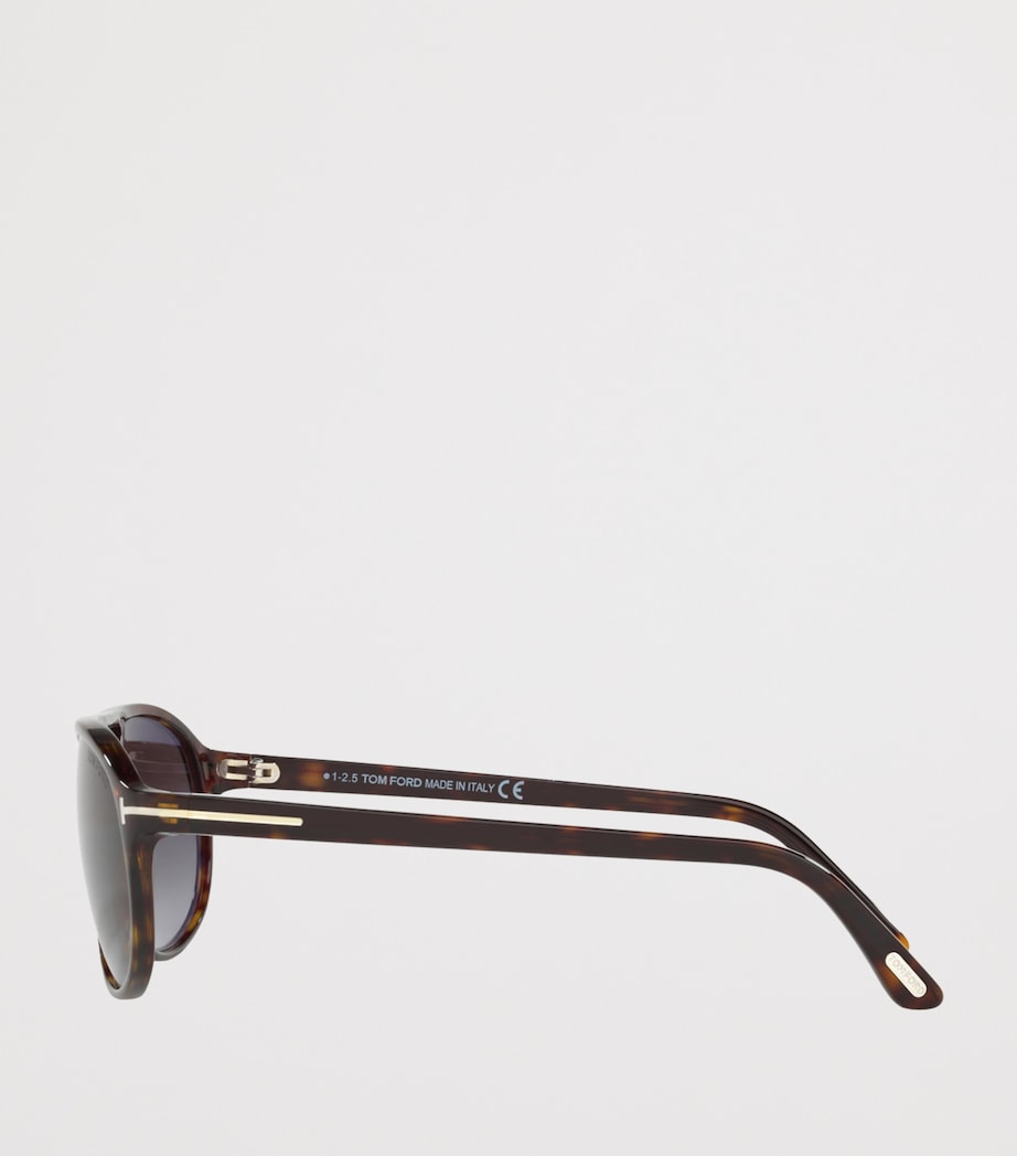 TOM FORD Tortoiseshell Jacob Aviator Sunglasses Brown Image 3