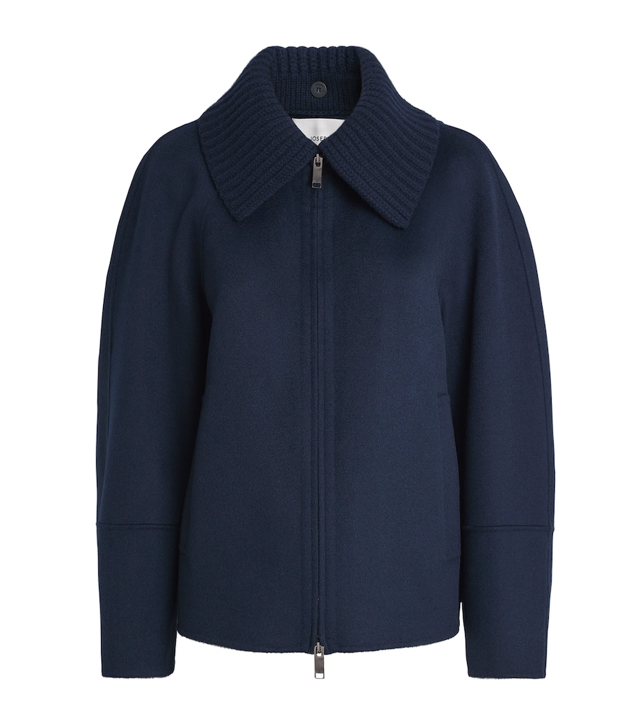 Joseph Womens Wool-Cashmere Cooksey Jacket Indigo Image 1