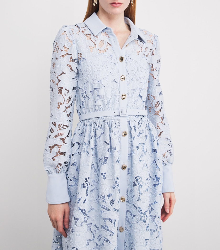 Lace Belted Maxi Dress BLUE Image 6