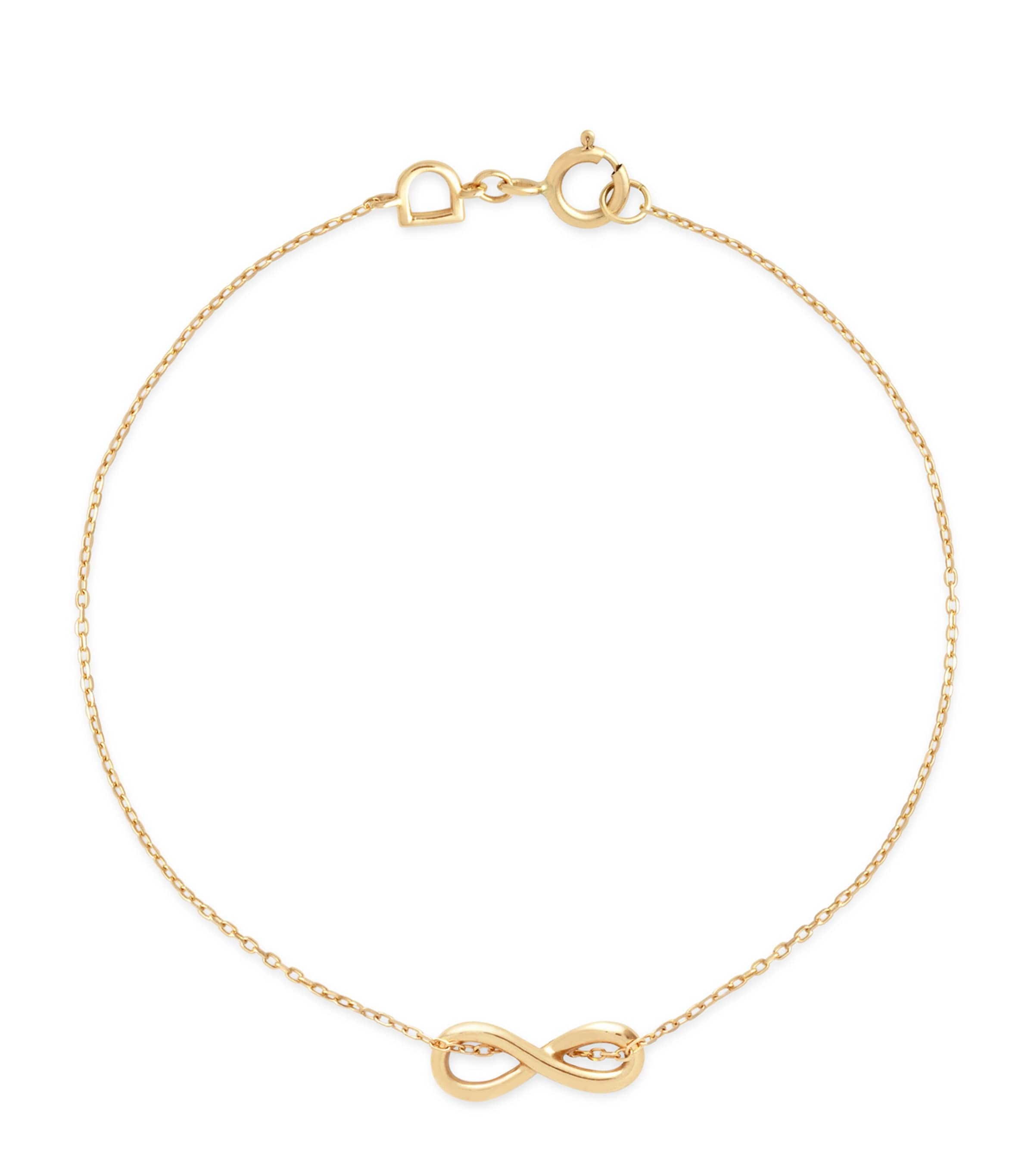 Astrid & Miyu Yellow Gold Infinite Pendant Bracelet