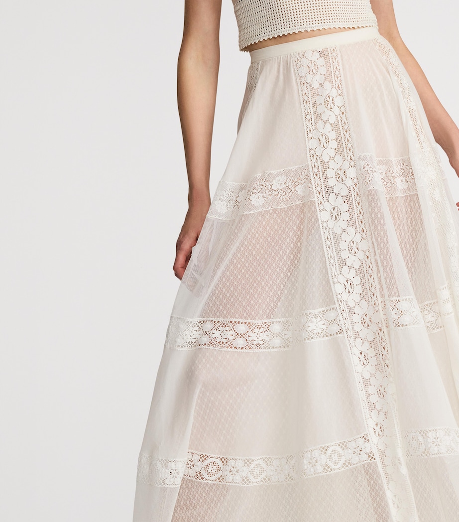 Cotton-Silk Malti Skirt WHITE Image 6