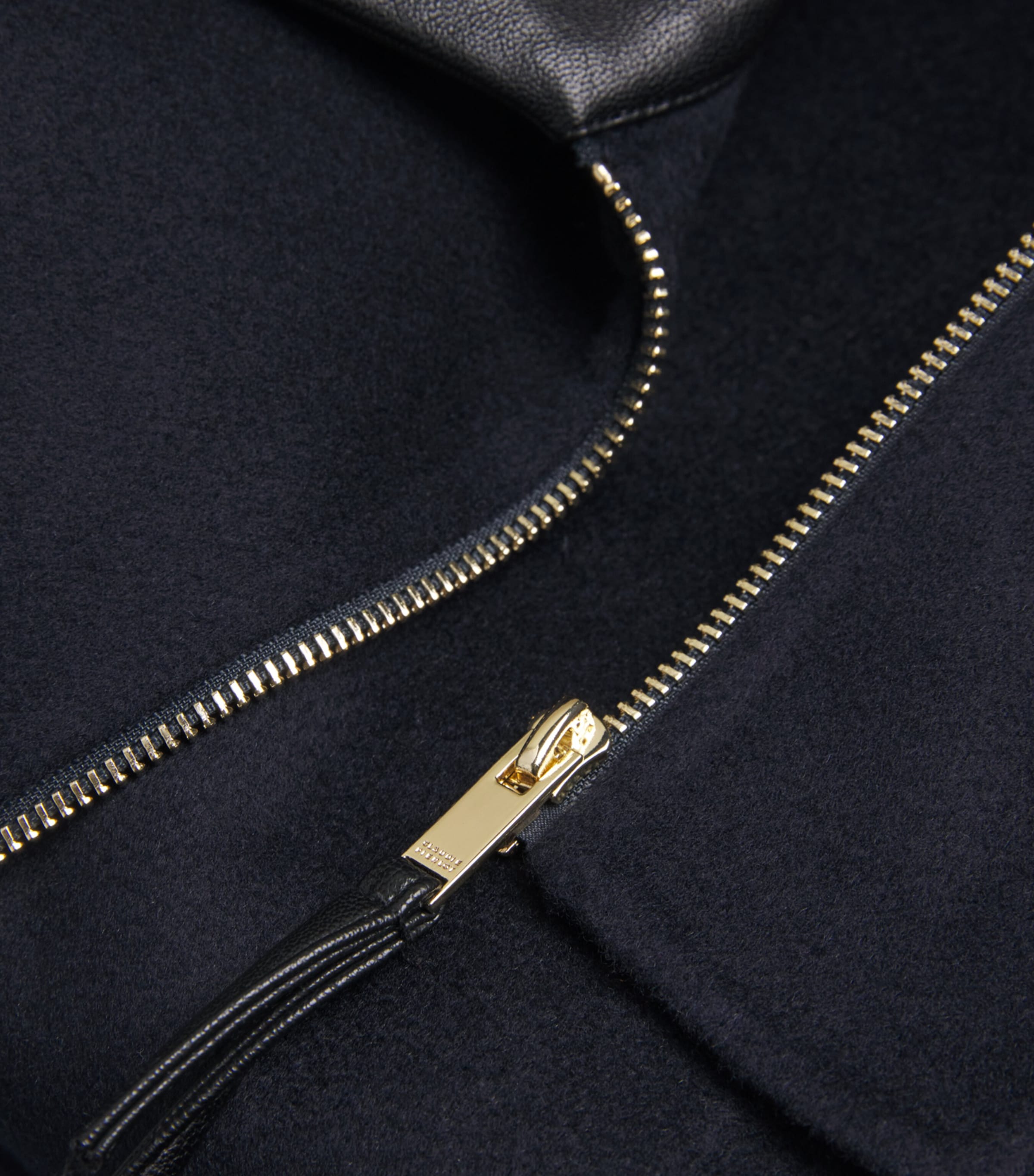 Wool-Blend Collared Jacket NAVY Image 5