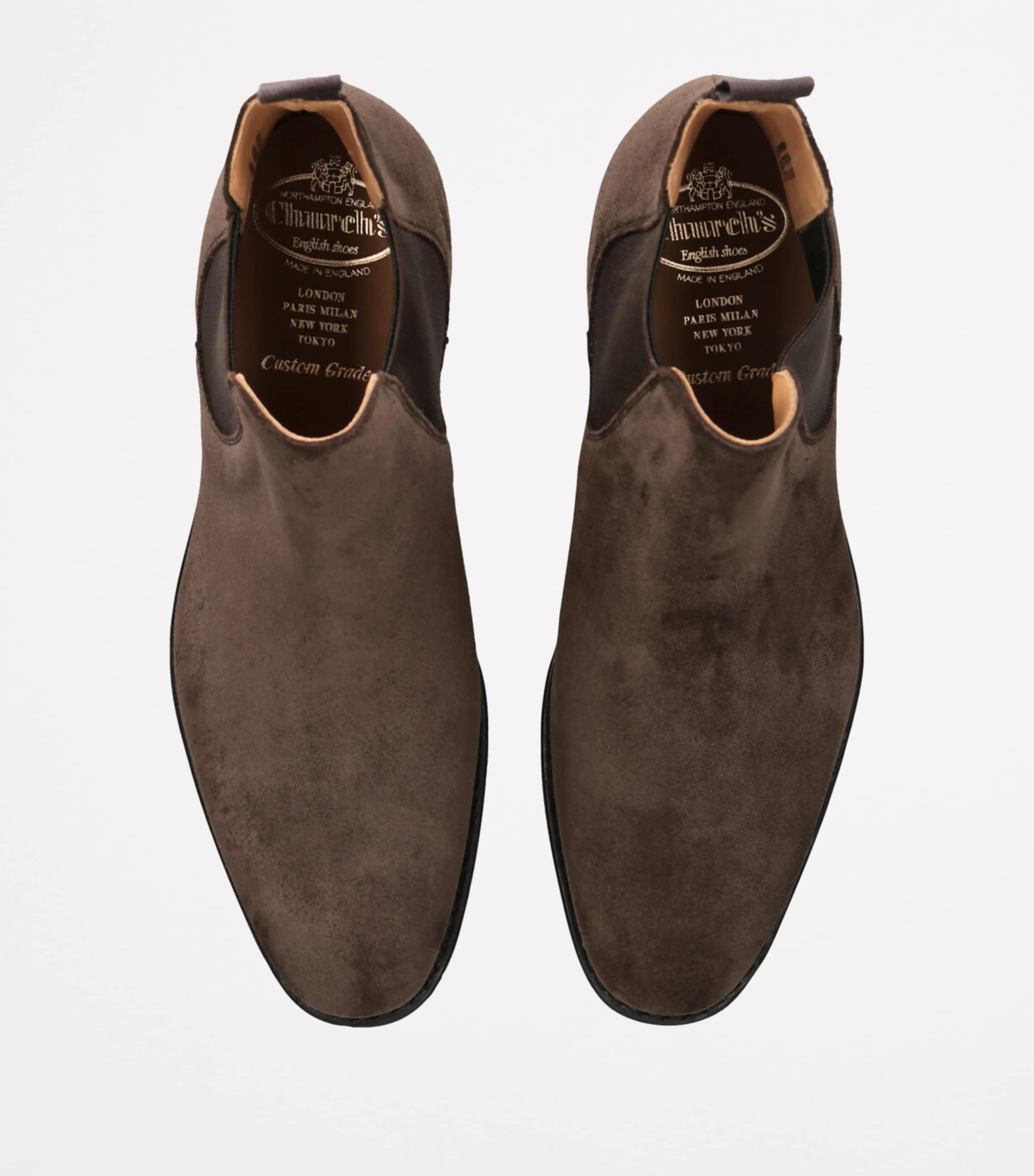 Church's Suede Amberley 2 Chelsea Boots Dark Brown Image 4