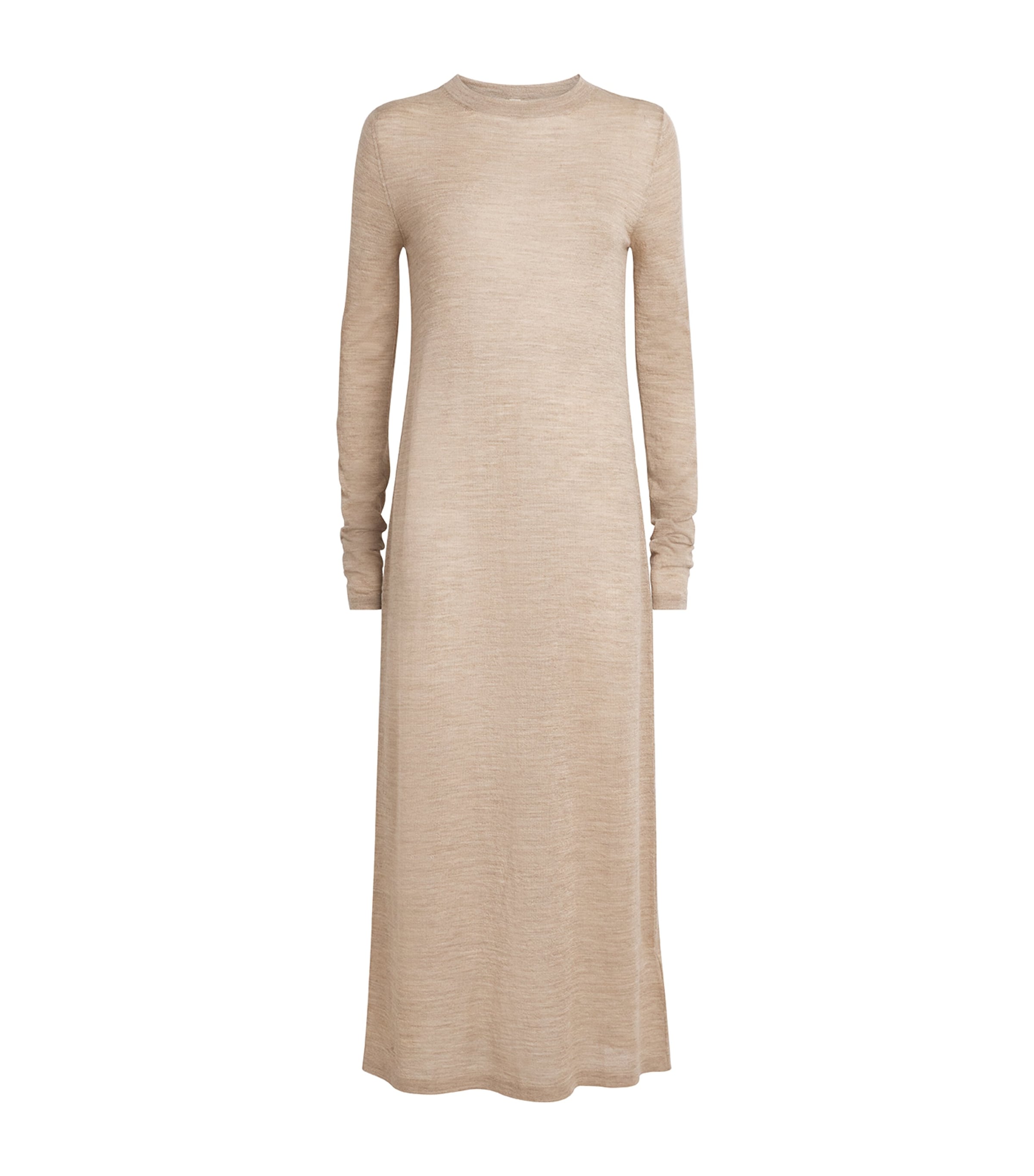 Lauren Manoogian Womens Baby Alpaca-Mulberry Silk Maxi Dress Oak Image 1