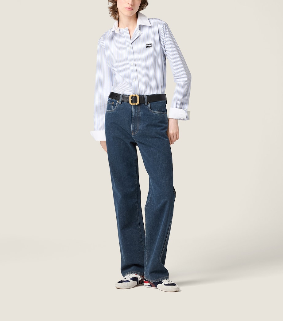 Cotton Poplin Stripe Shirt F0W3B Image 2