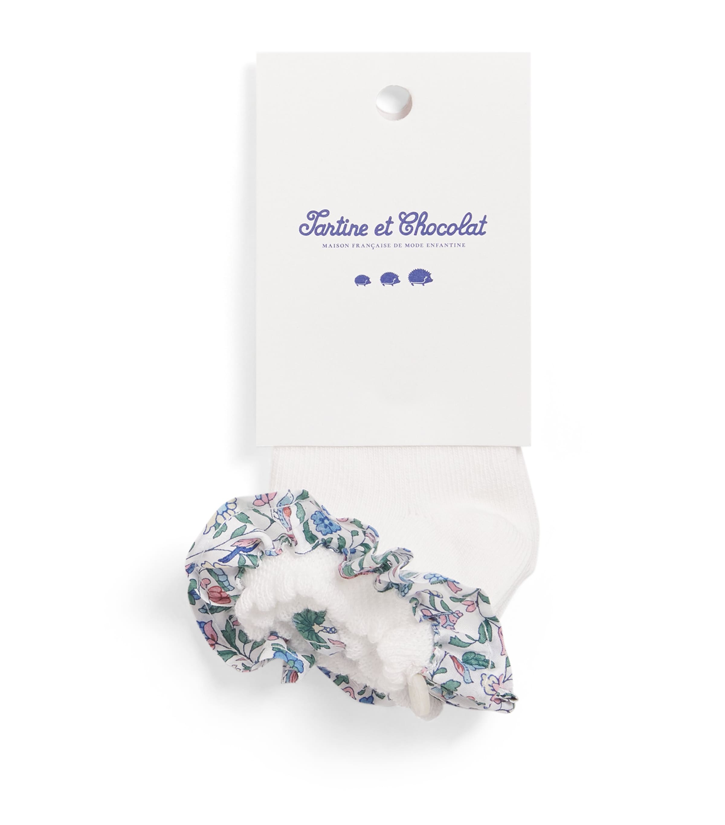 Cotton-Blend Frill Ankle Socks 1BLANC Image 1